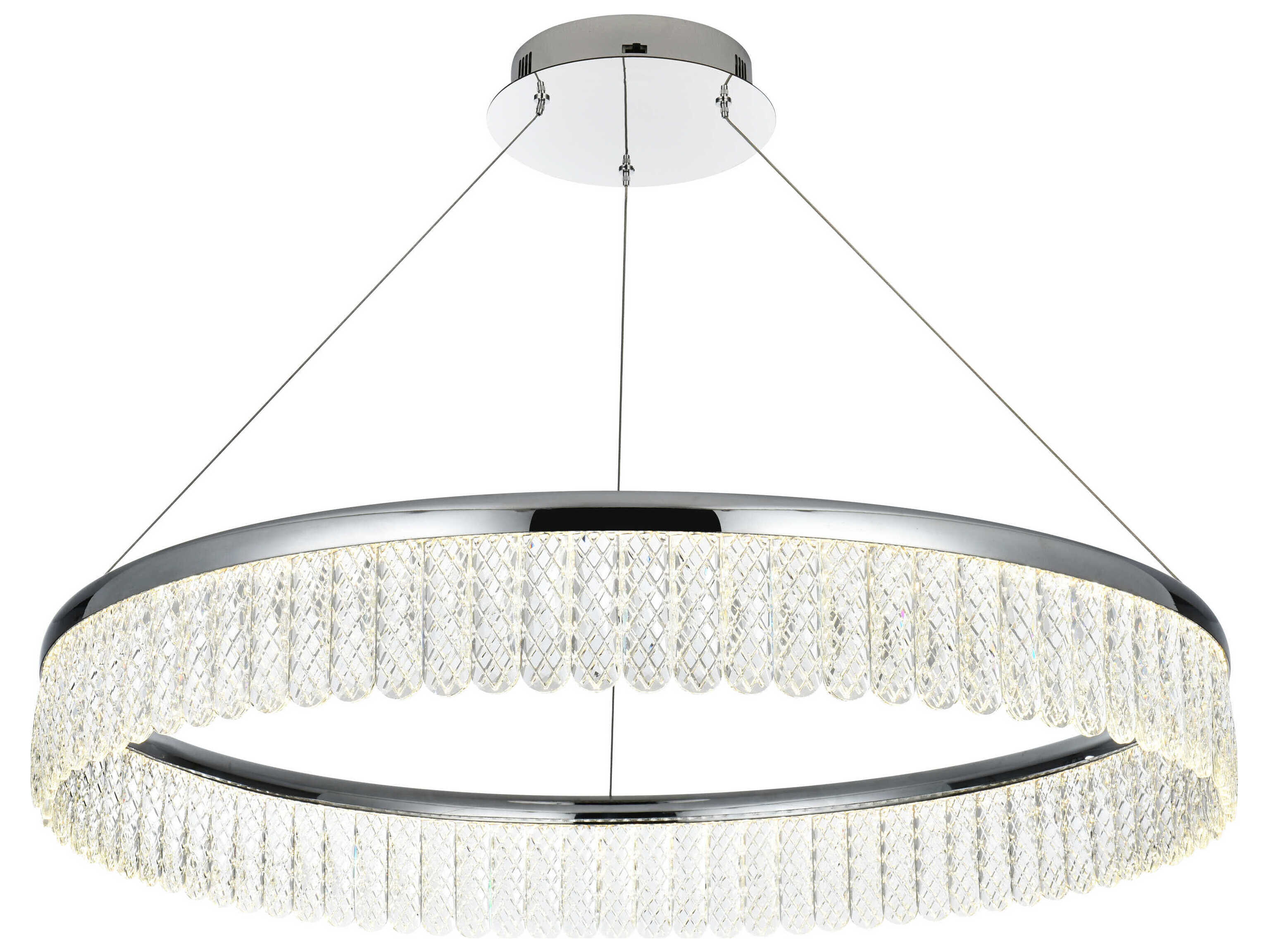 Elegant Lighting Rune 1-Light Chrome Round Pendant