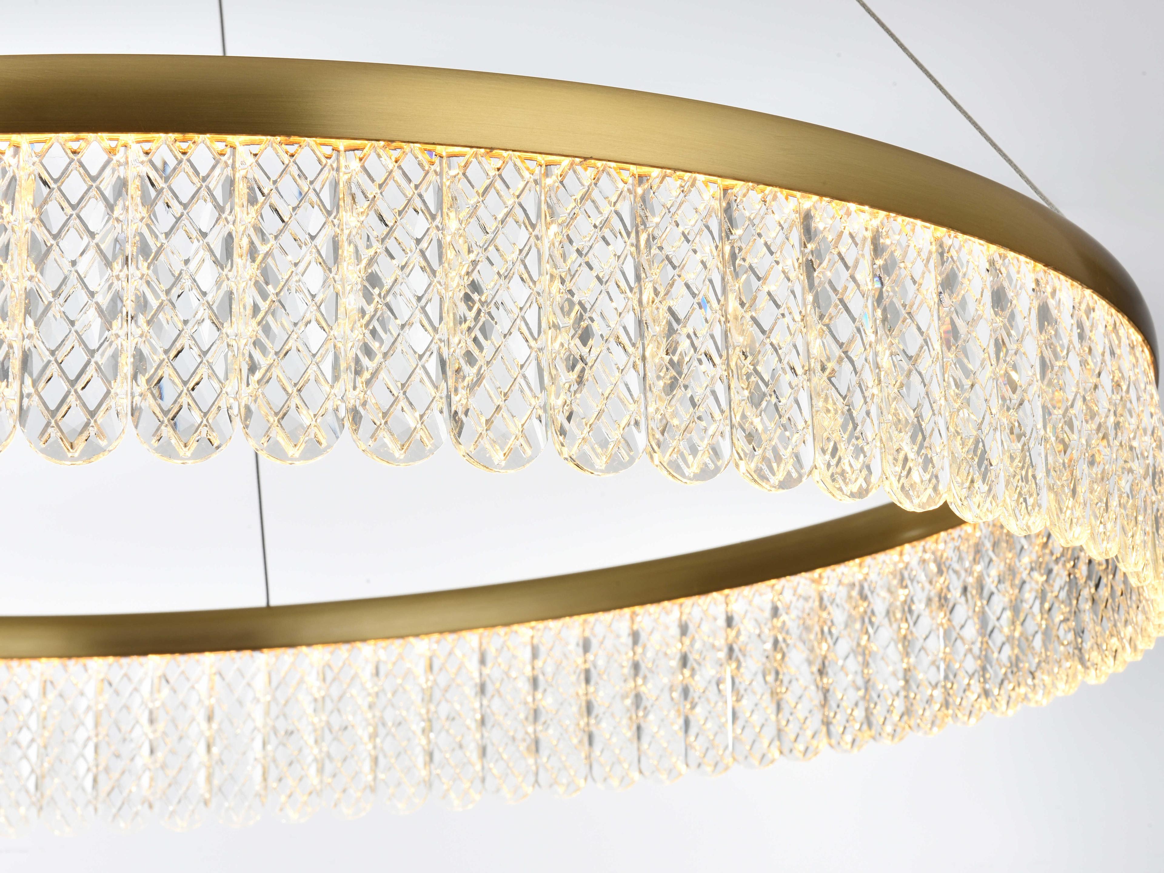 Elegant Lighting Rune 1-Light Satin Gold Round Pendant