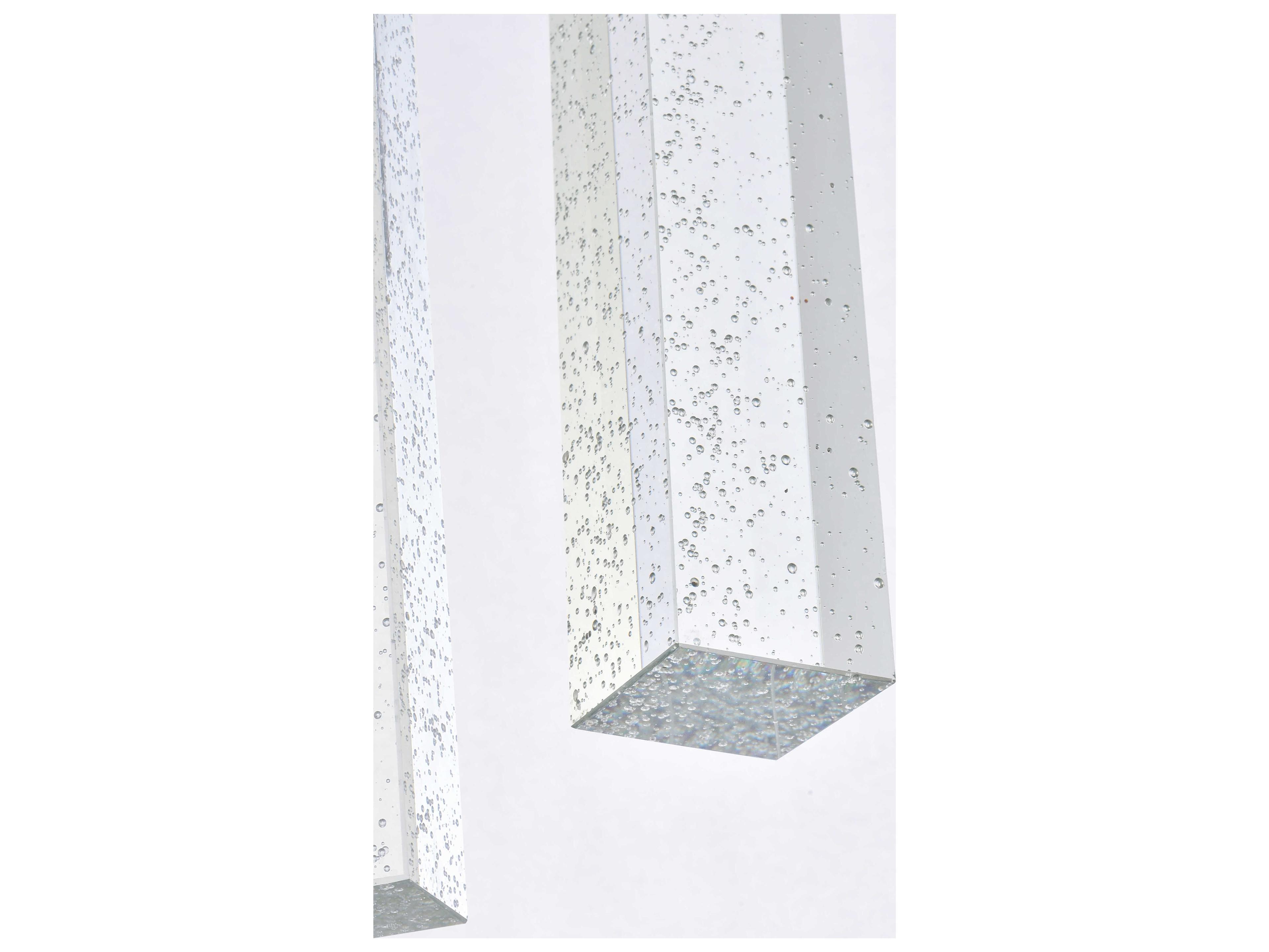 Elegant Lighting Weston 10-Light Chrome Crystal LED Cylinder Island Pendant