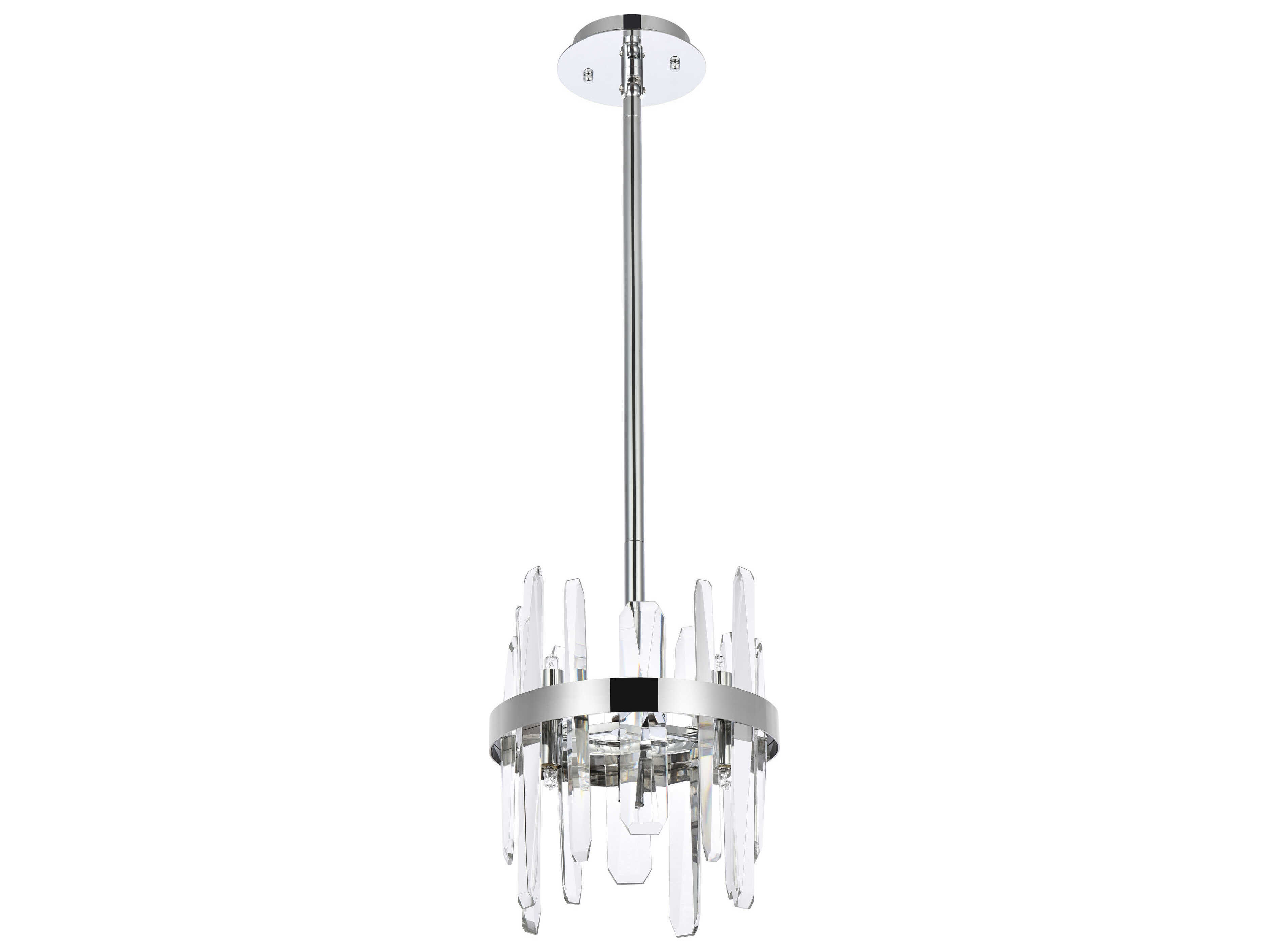 Elegant Lighting Serena 6-Light Chrome Crystal Linear Mini Pendant