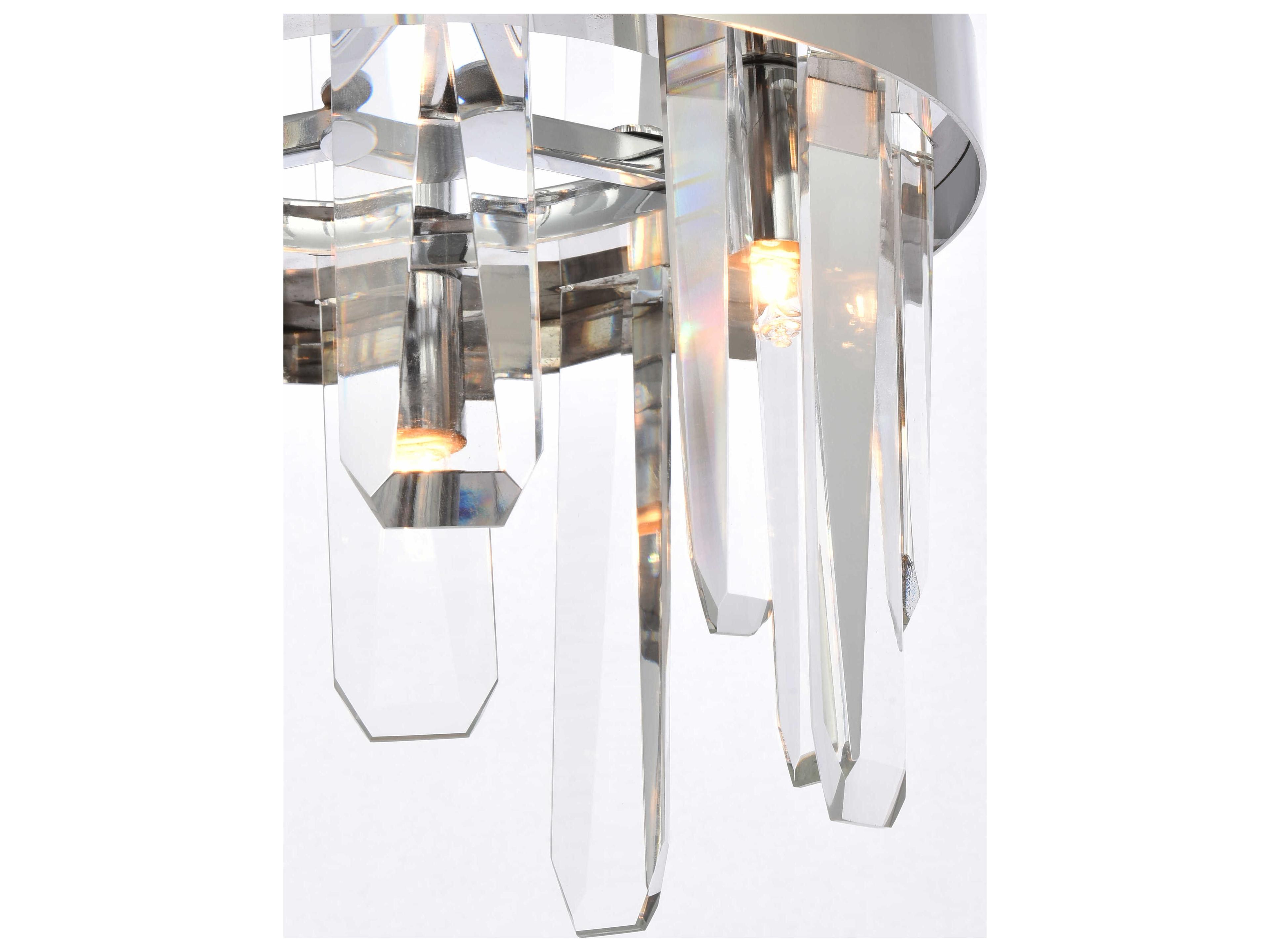 Elegant Lighting Serena 6-Light Chrome Crystal Linear Mini Pendant