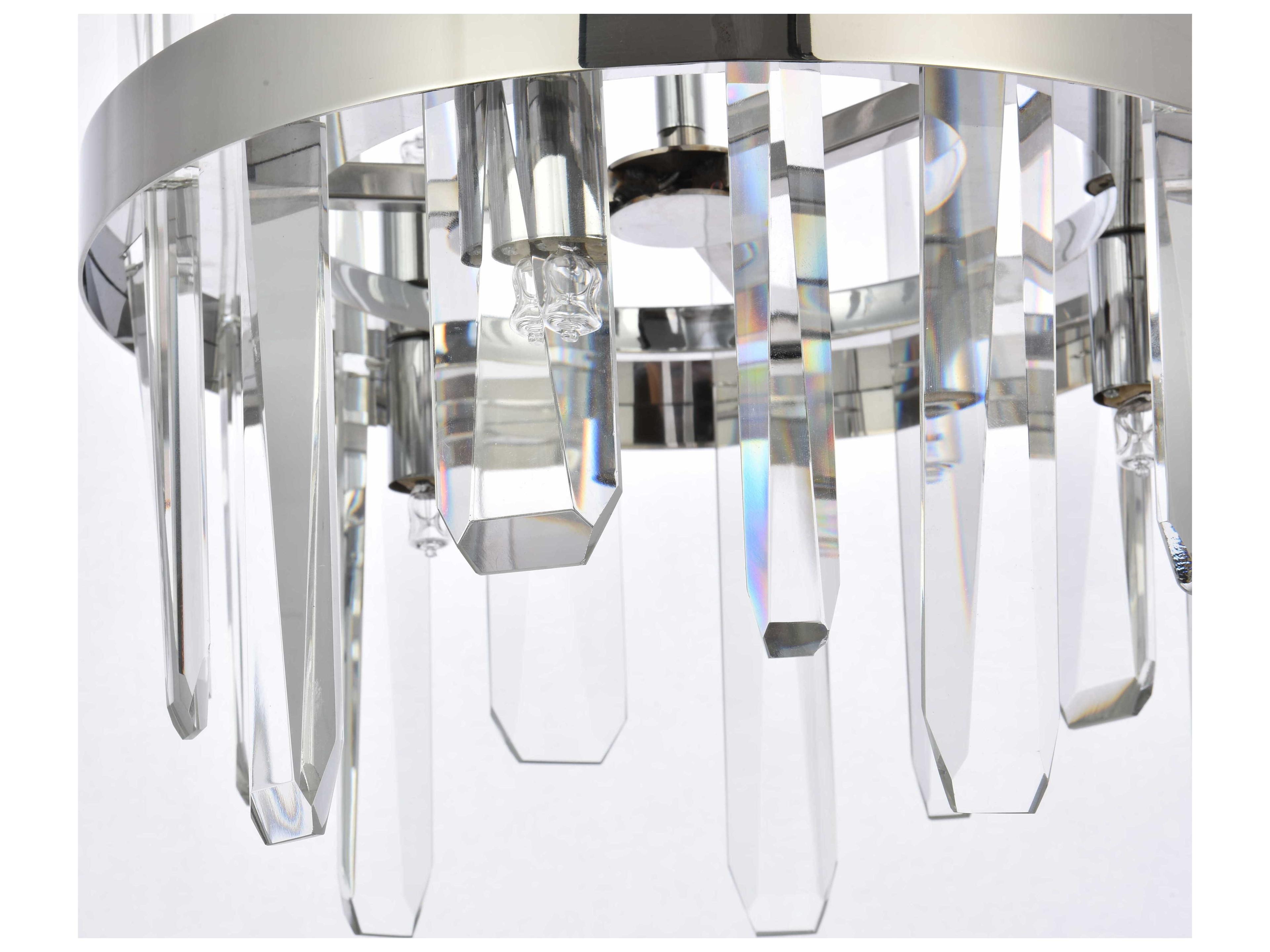 Elegant Lighting Serena 6-Light Chrome Crystal Linear Mini Pendant