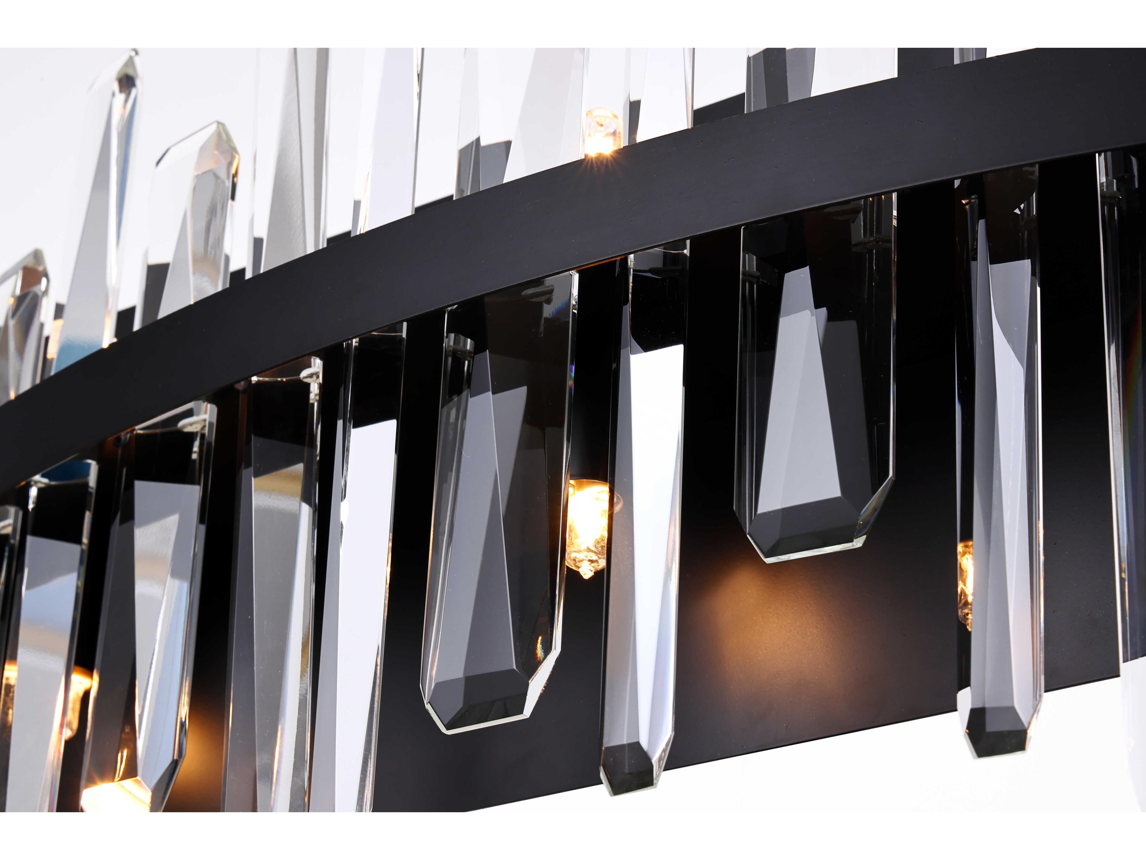 Elegant Lighting Serena 6-Light Black Crystal Vanity Light