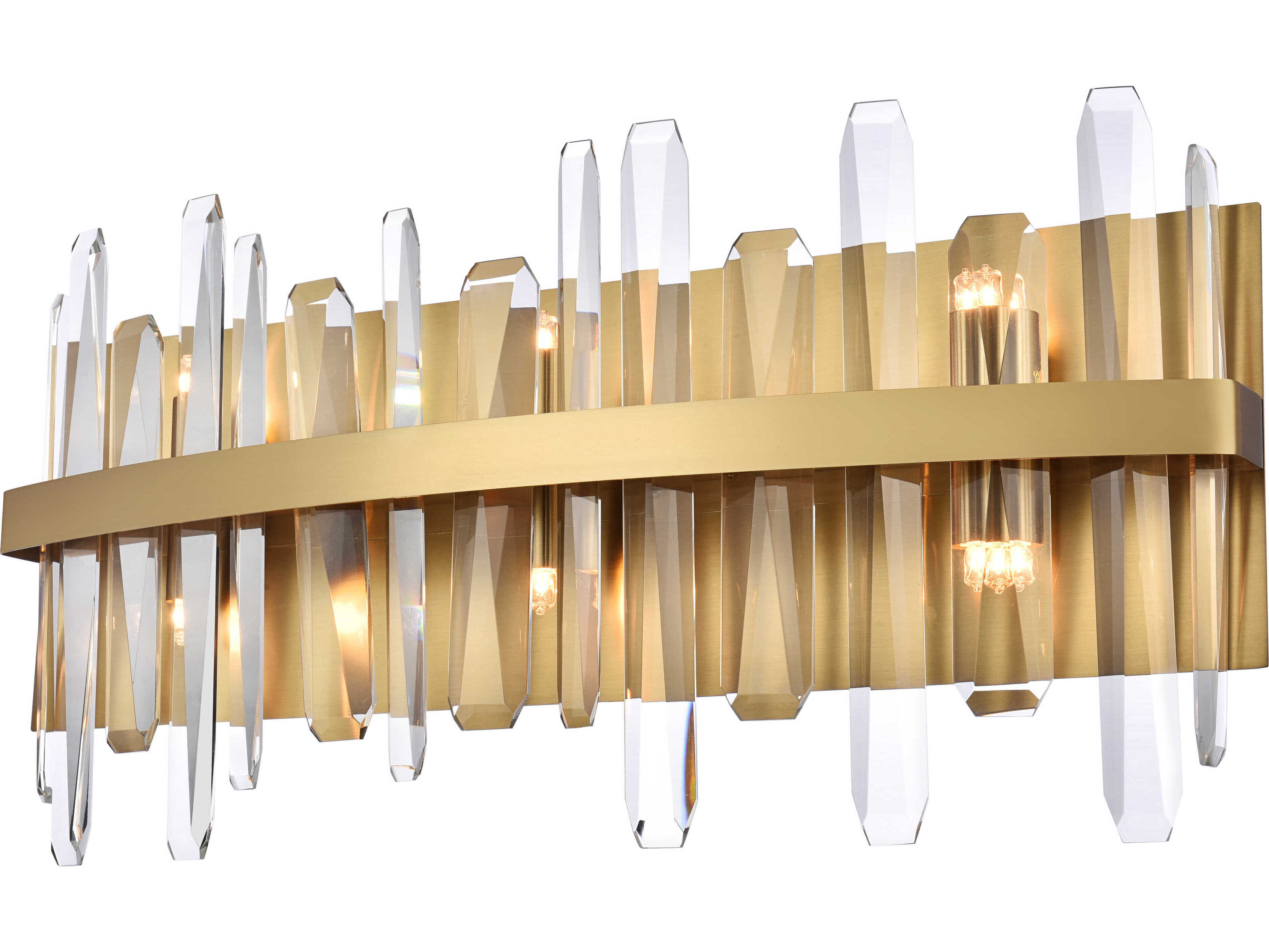 Elegant Lighting Serena 6-Light Satin Gold Crystal Vanity Light