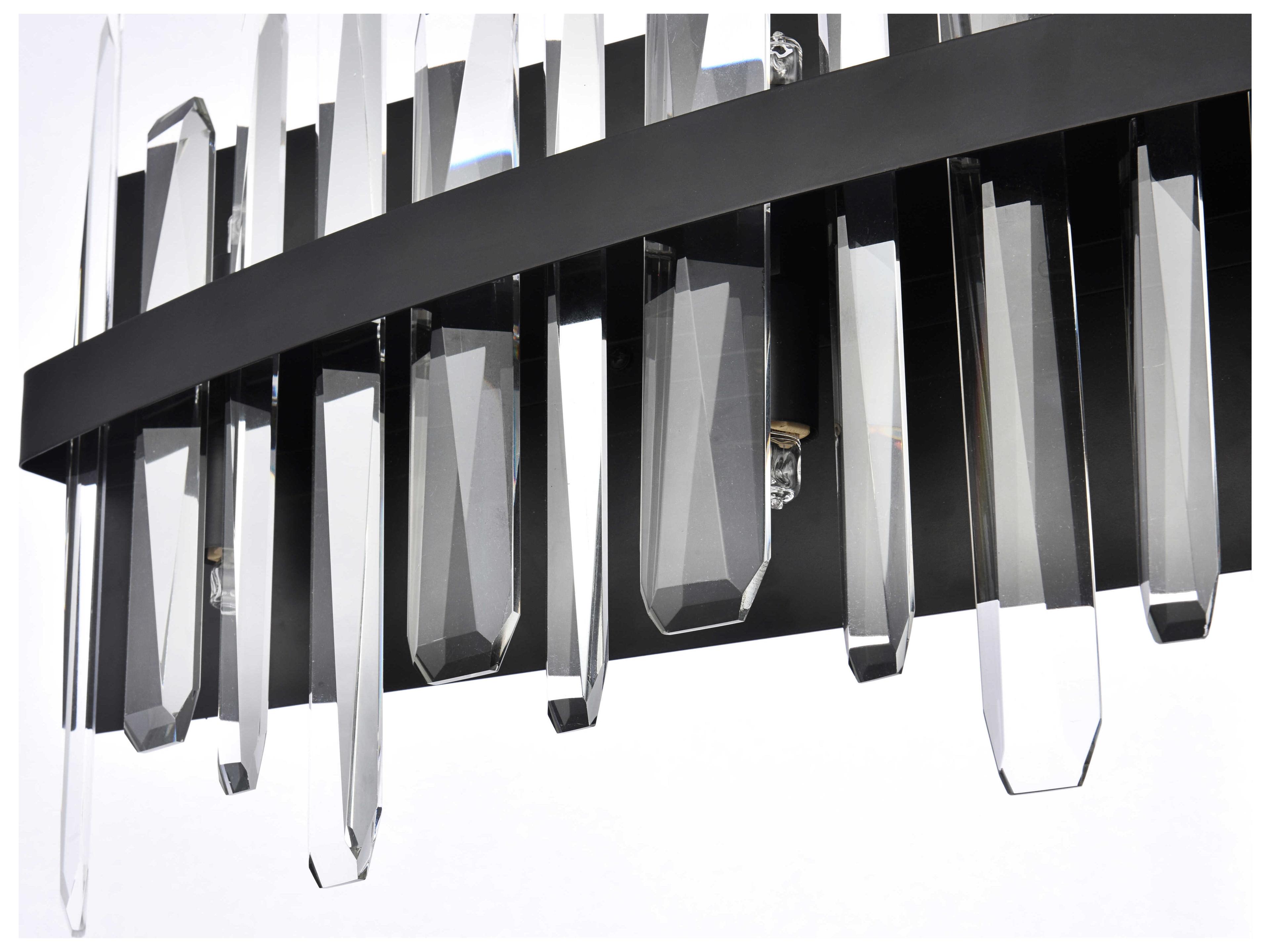 Elegant Lighting Serena 8-Light Black Crystal Vanity Light
