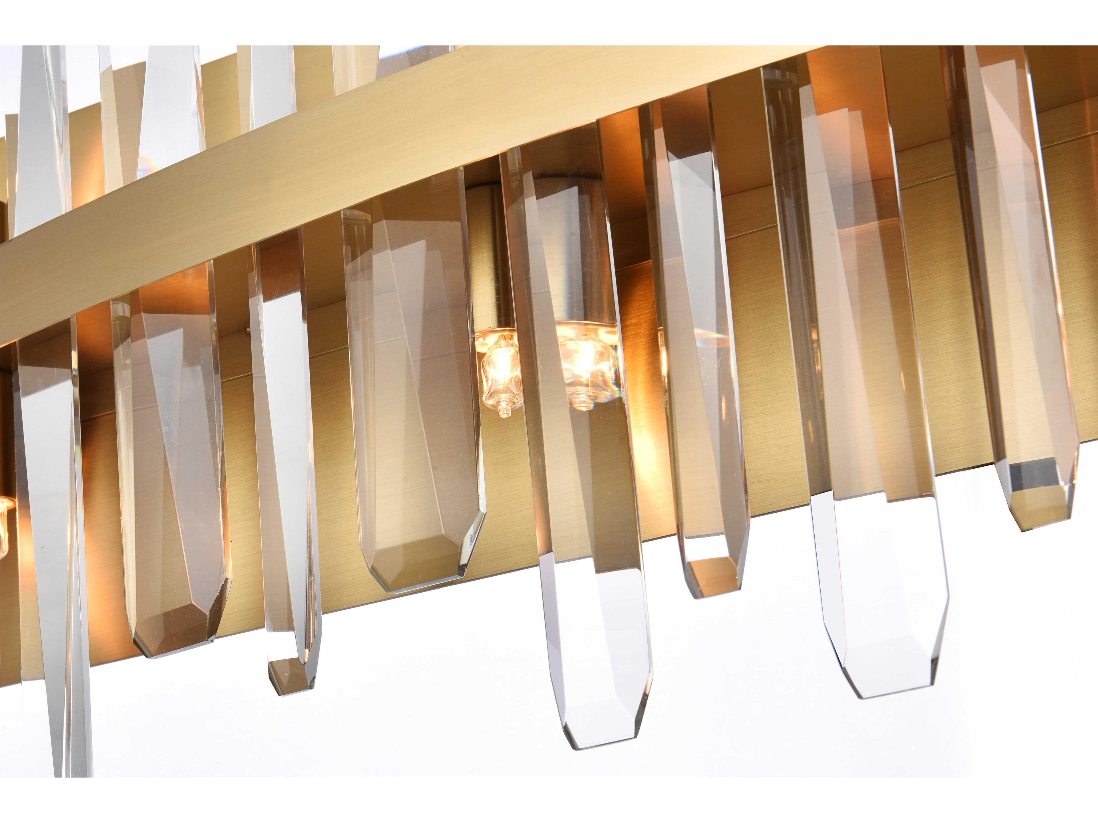 Elegant Lighting Serena 8-Light Satin Gold Crystal Vanity Light