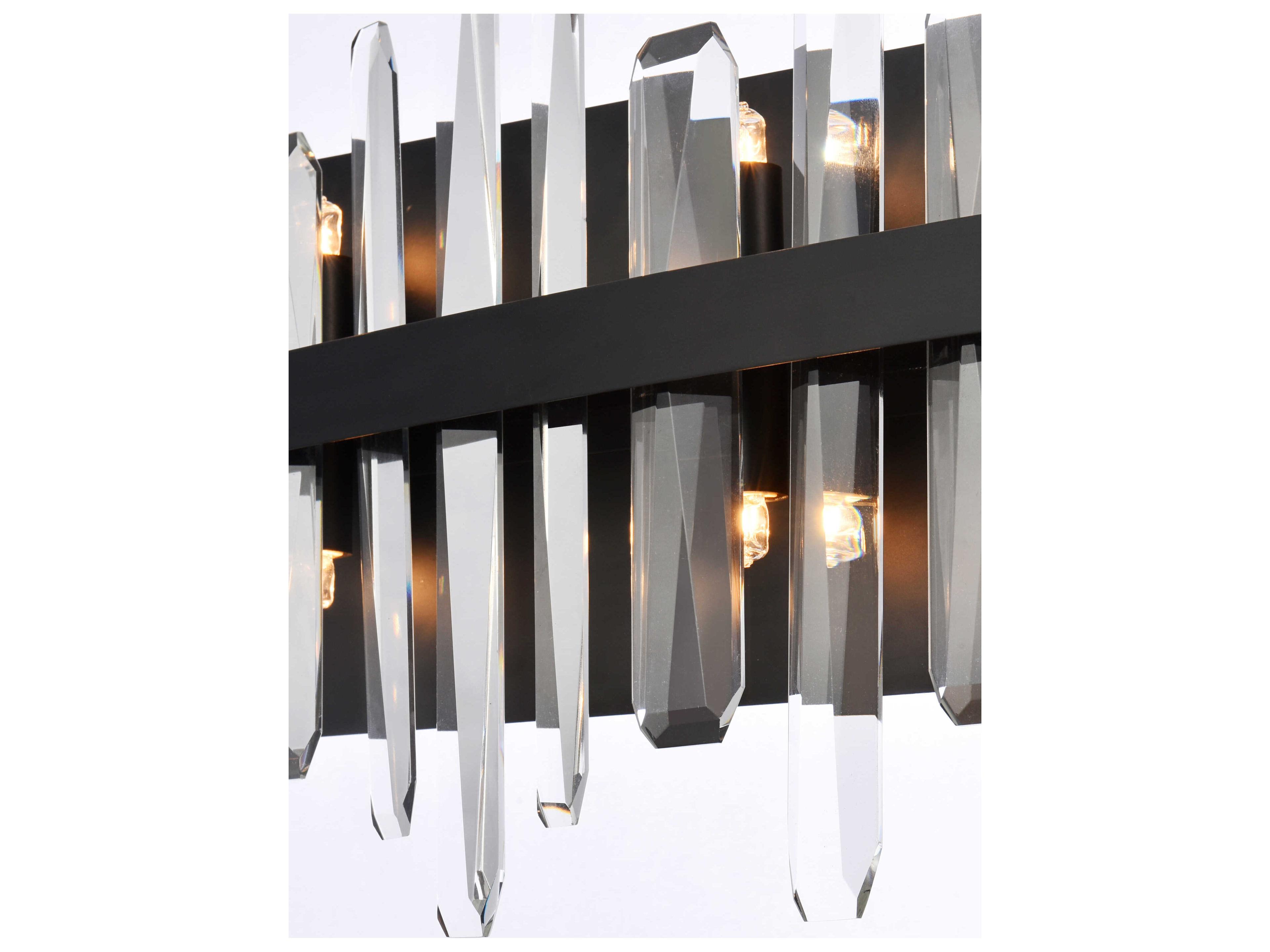 Elegant Lighting Serena 10-Light Black Crystal Vanity Light