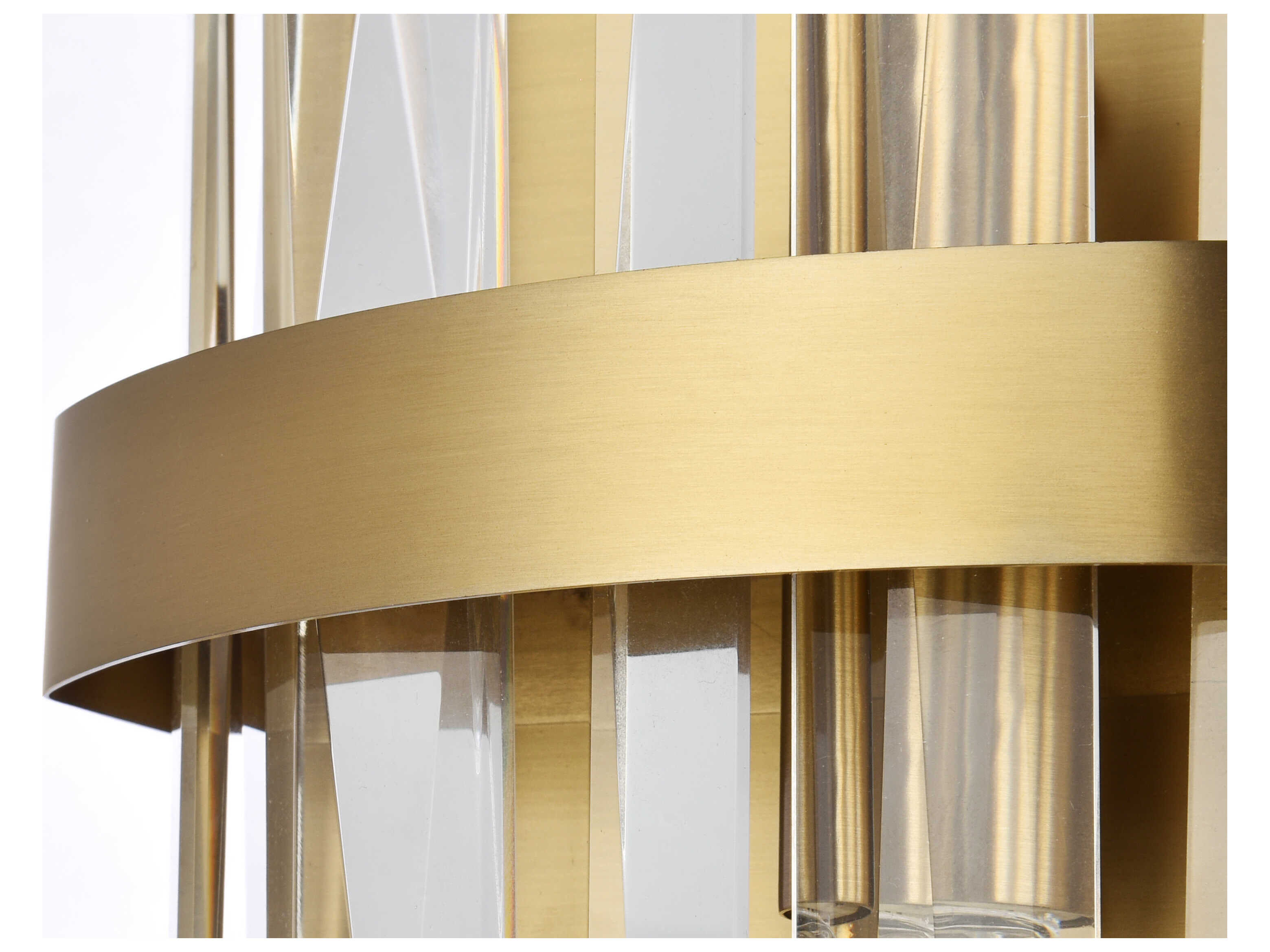 Elegant Lighting Serena 2-Light Satin Gold Crystal Wall Sconce