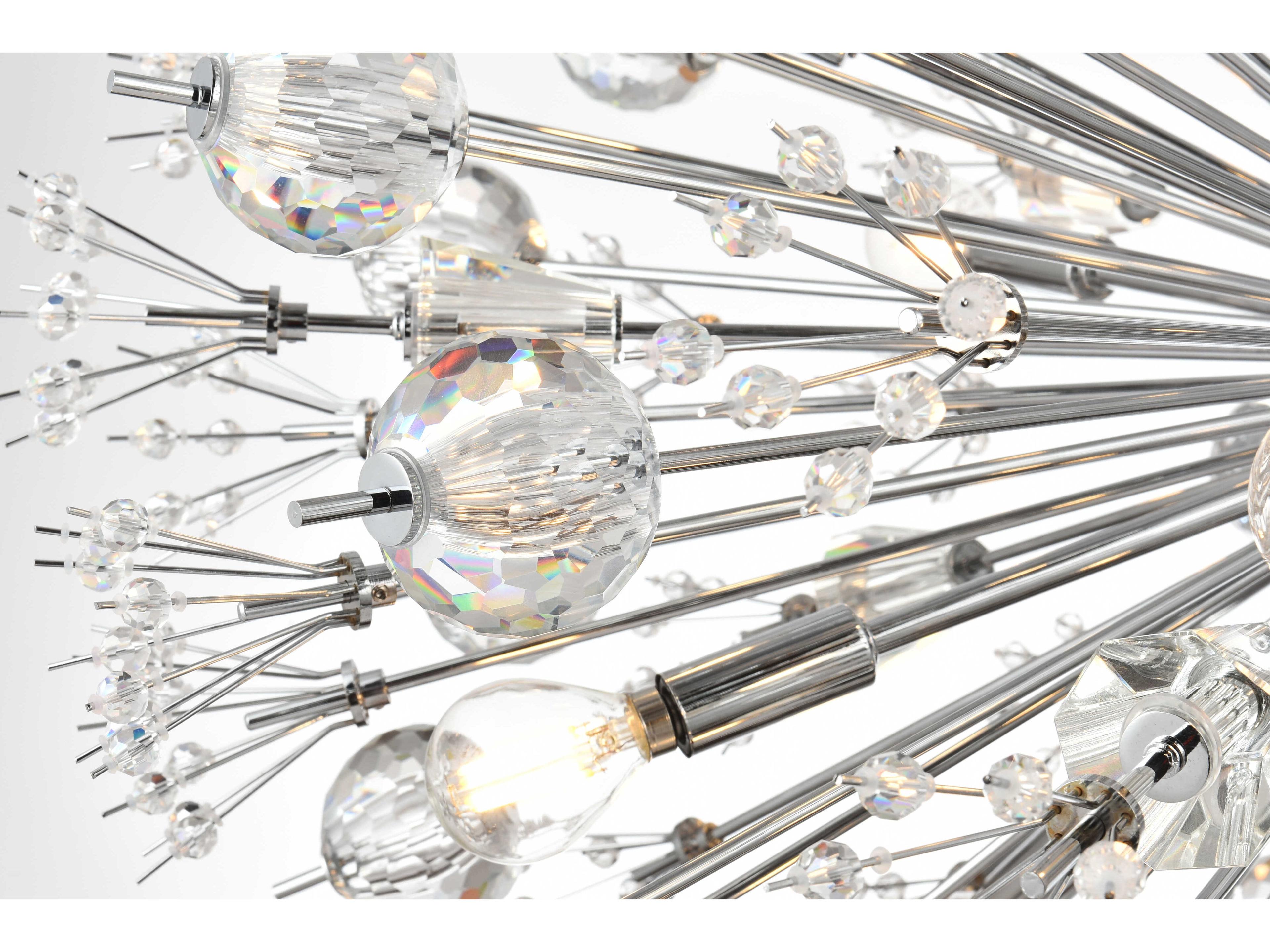 Elegant Lighting Vera 74-Light Chrome Sputnik Pendant