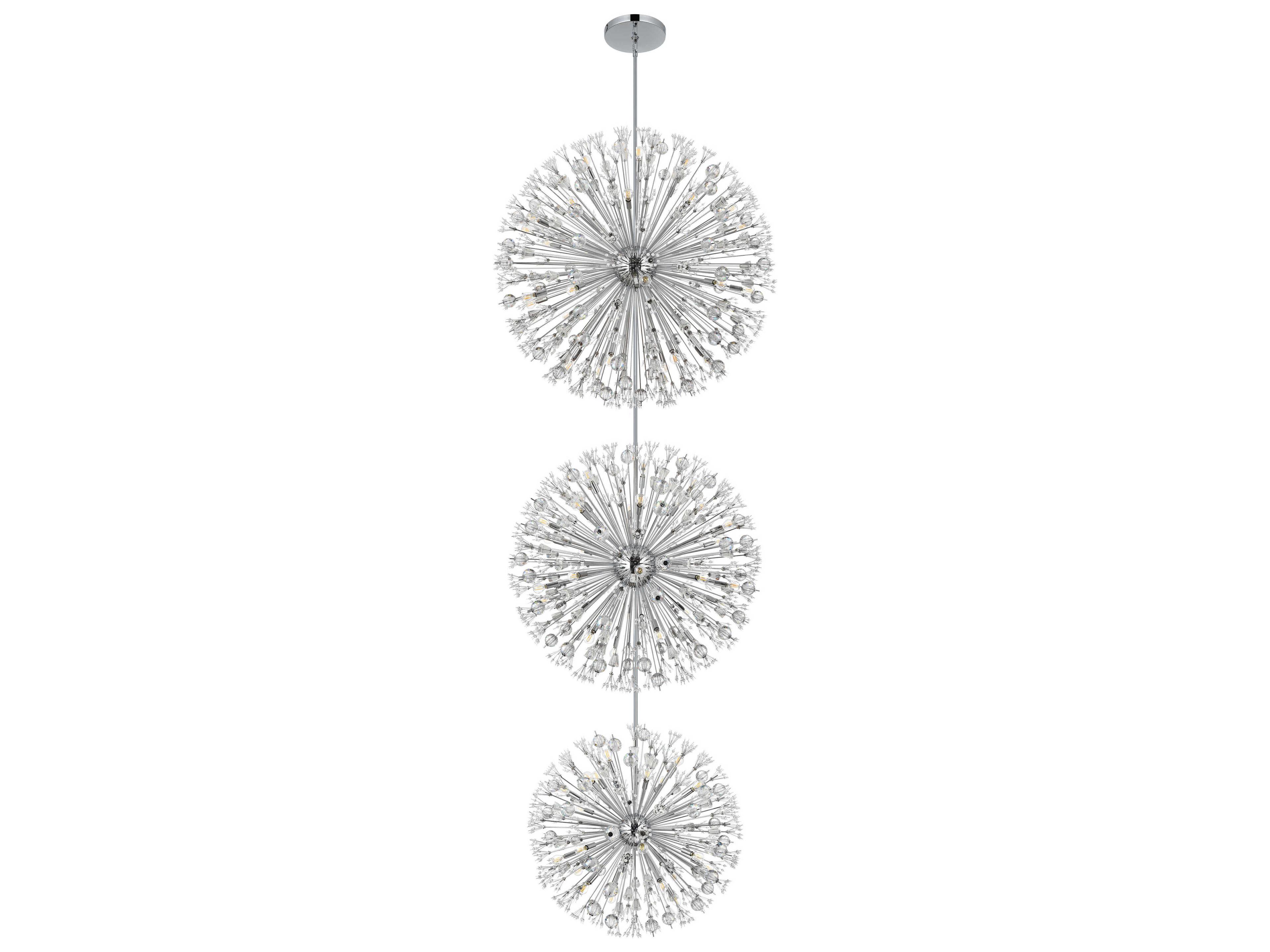 Elegant Lighting Vera 100-Light Chrome Sputnik Pendant