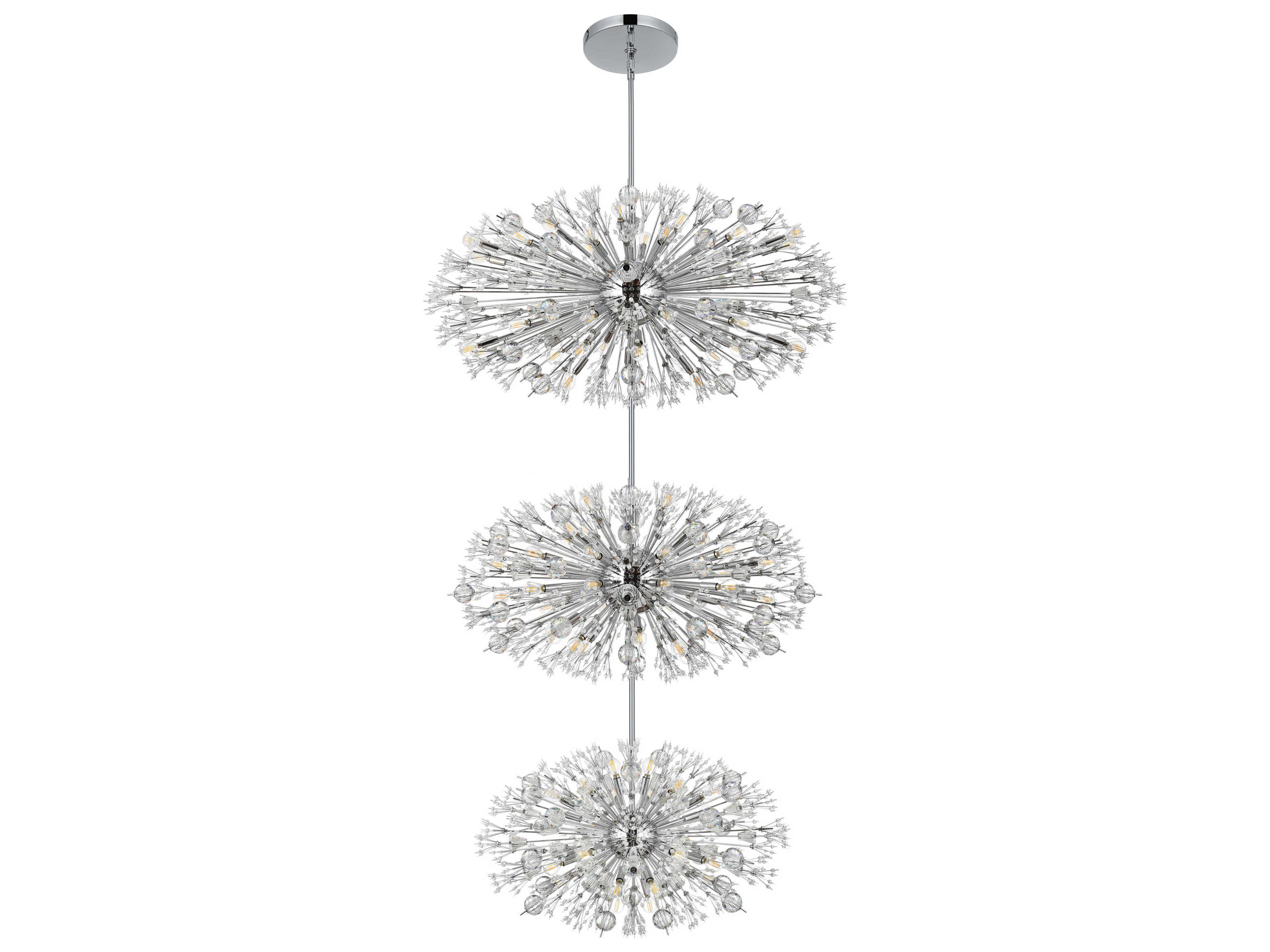Elegant Lighting Vera 90-Light Chrome Sputnik Pendant