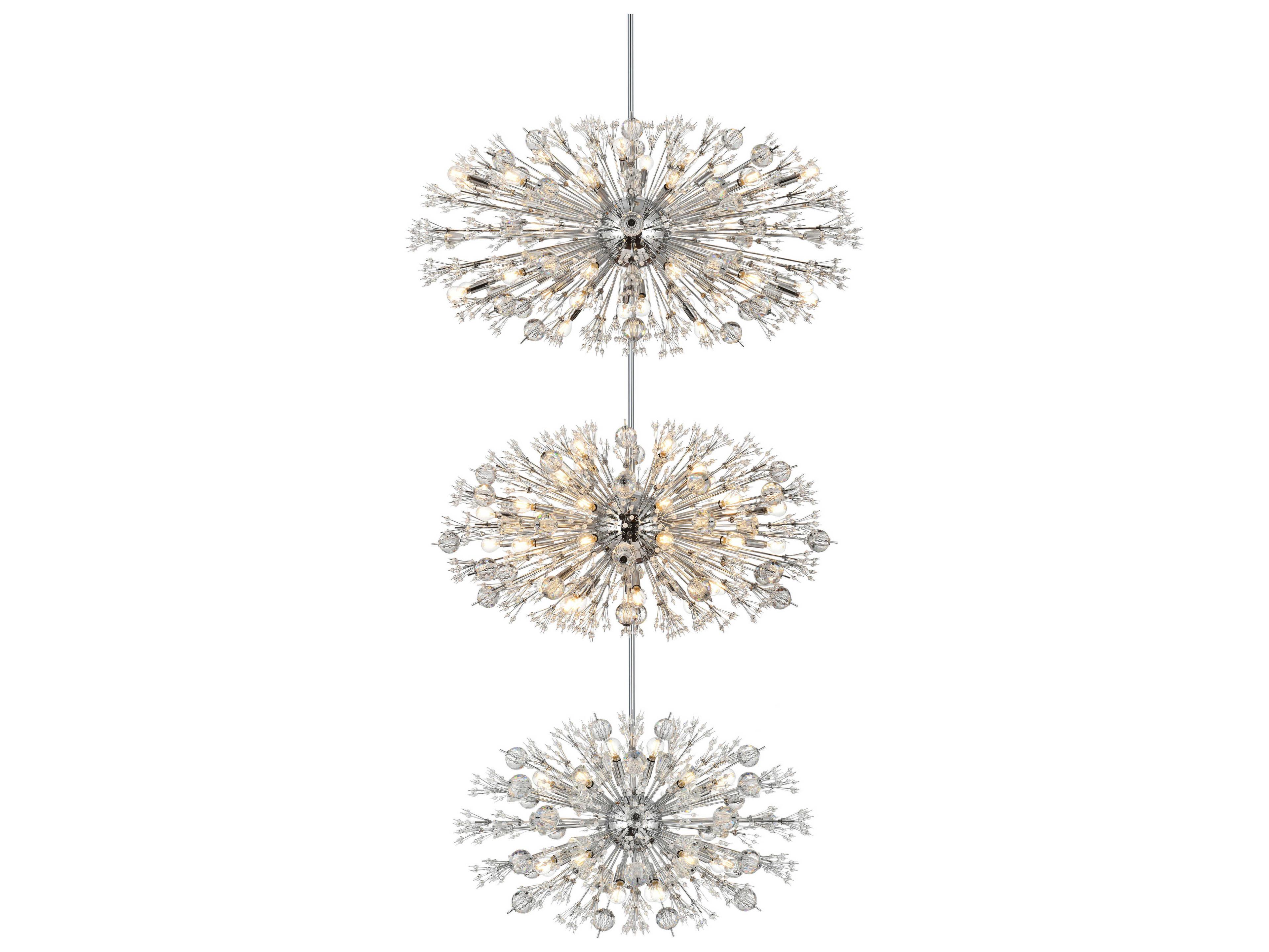Elegant Lighting Vera 90-Light Chrome Sputnik Pendant