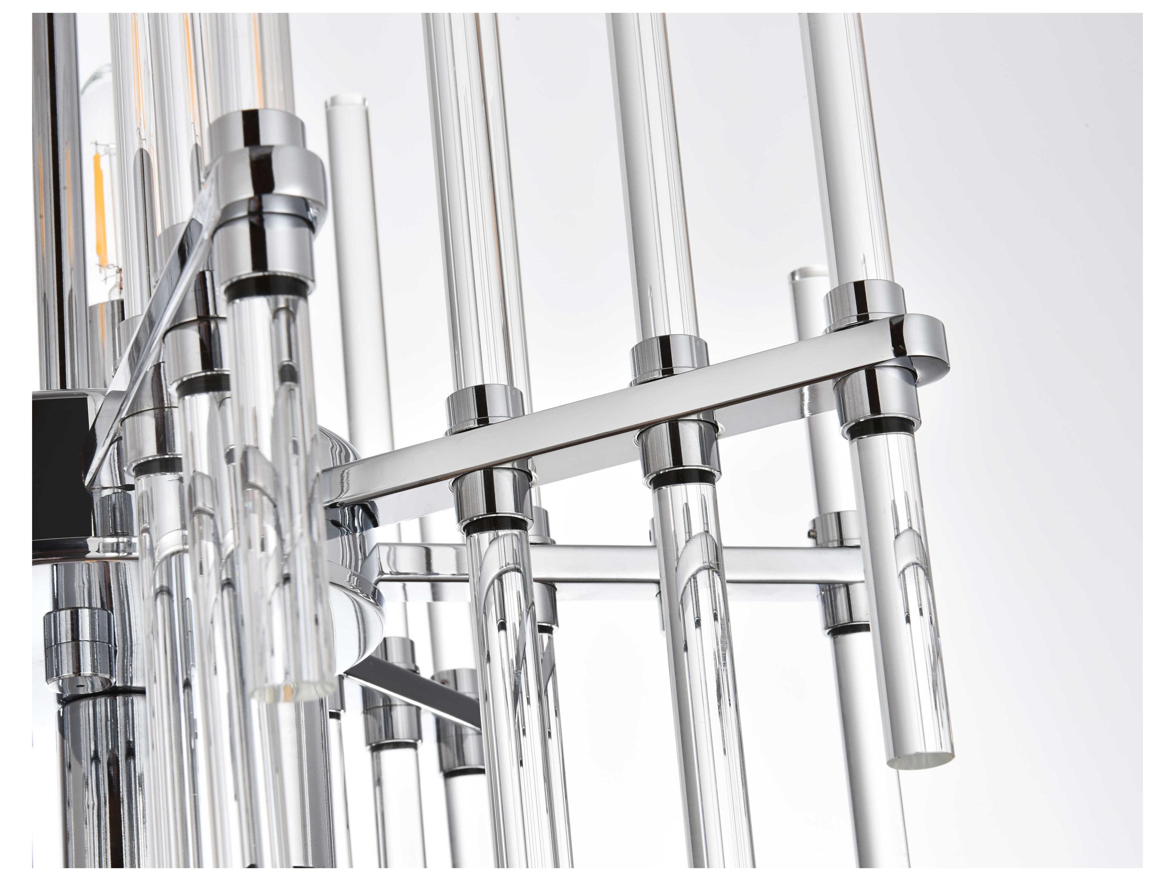 Elegant Lighting Sienna 6-Light Chrome Crystal Glass Pendant