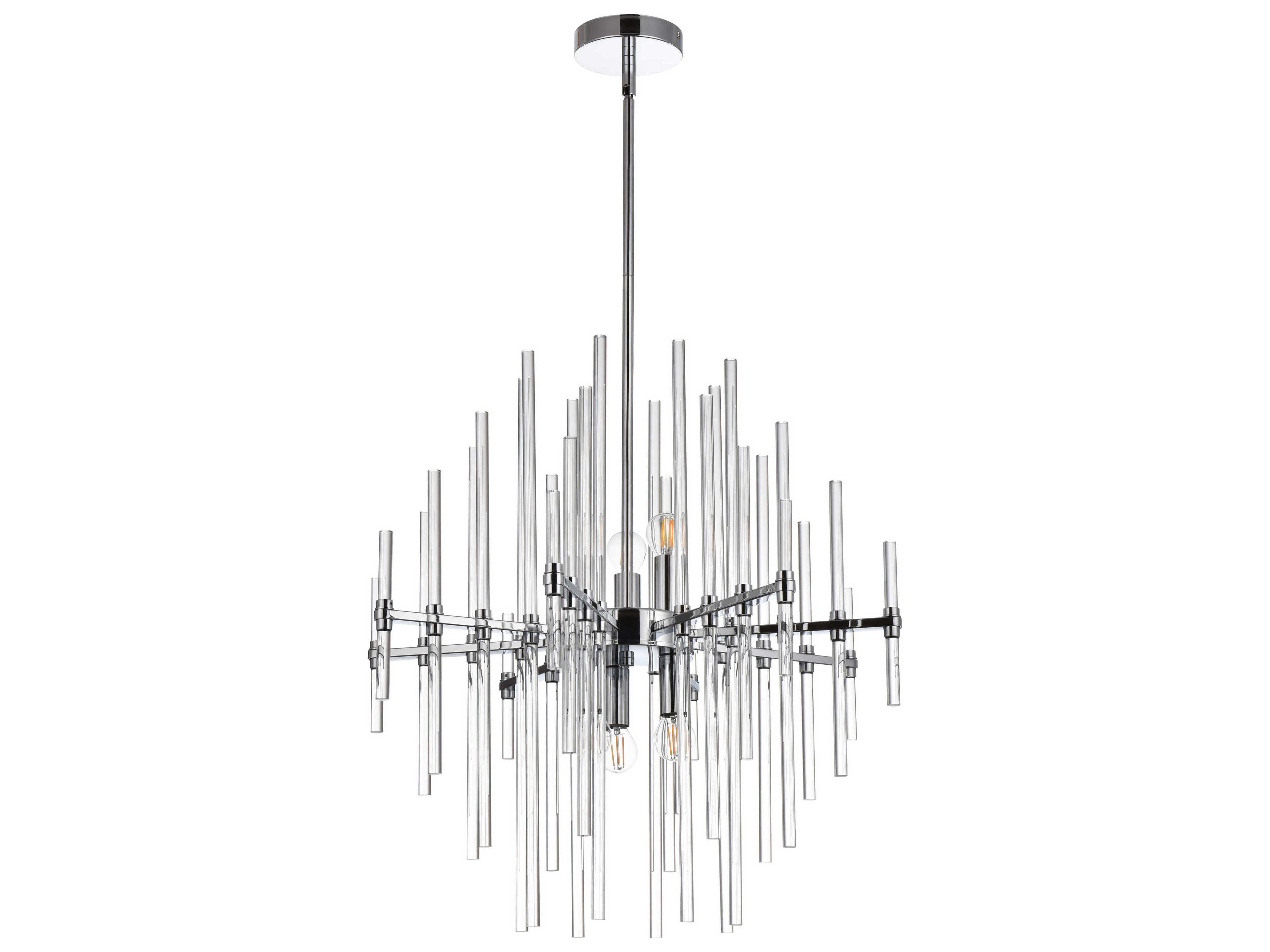 Elegant Lighting Sienna 6-Light Chrome Crystal Glass Pendant