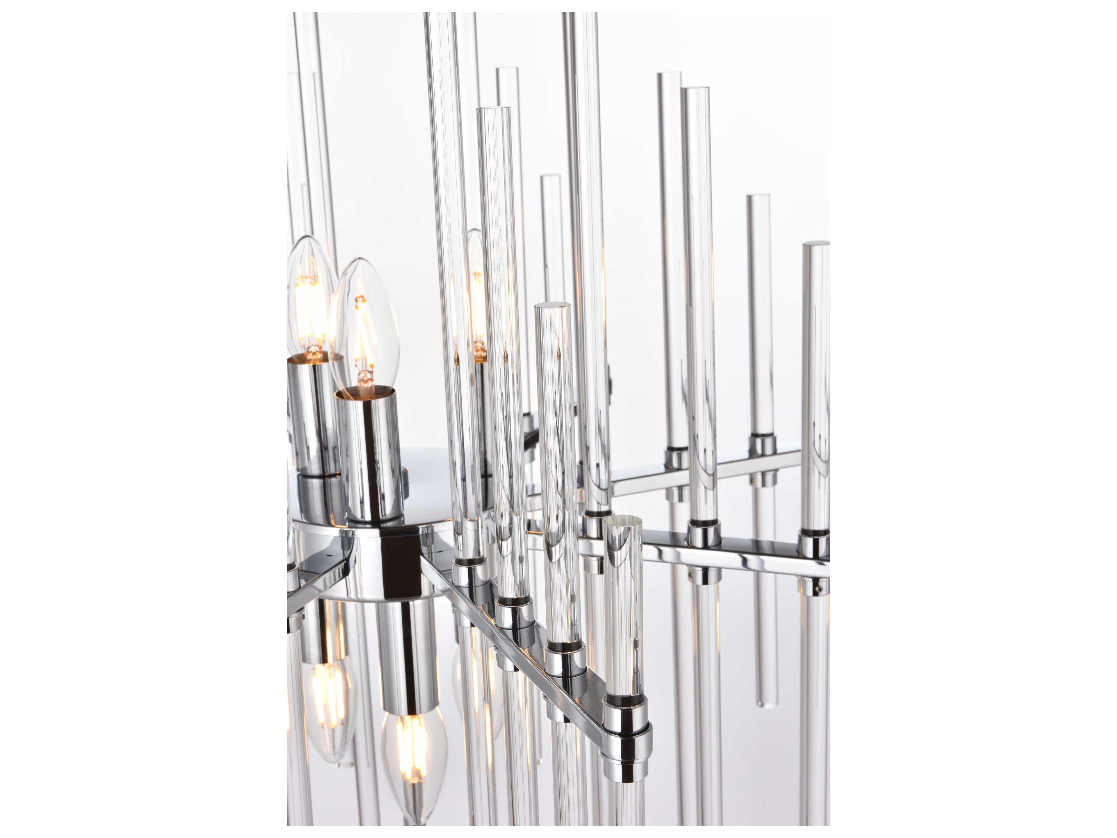 Elegant Lighting Sienna 6-Light Chrome Crystal Glass Pendant