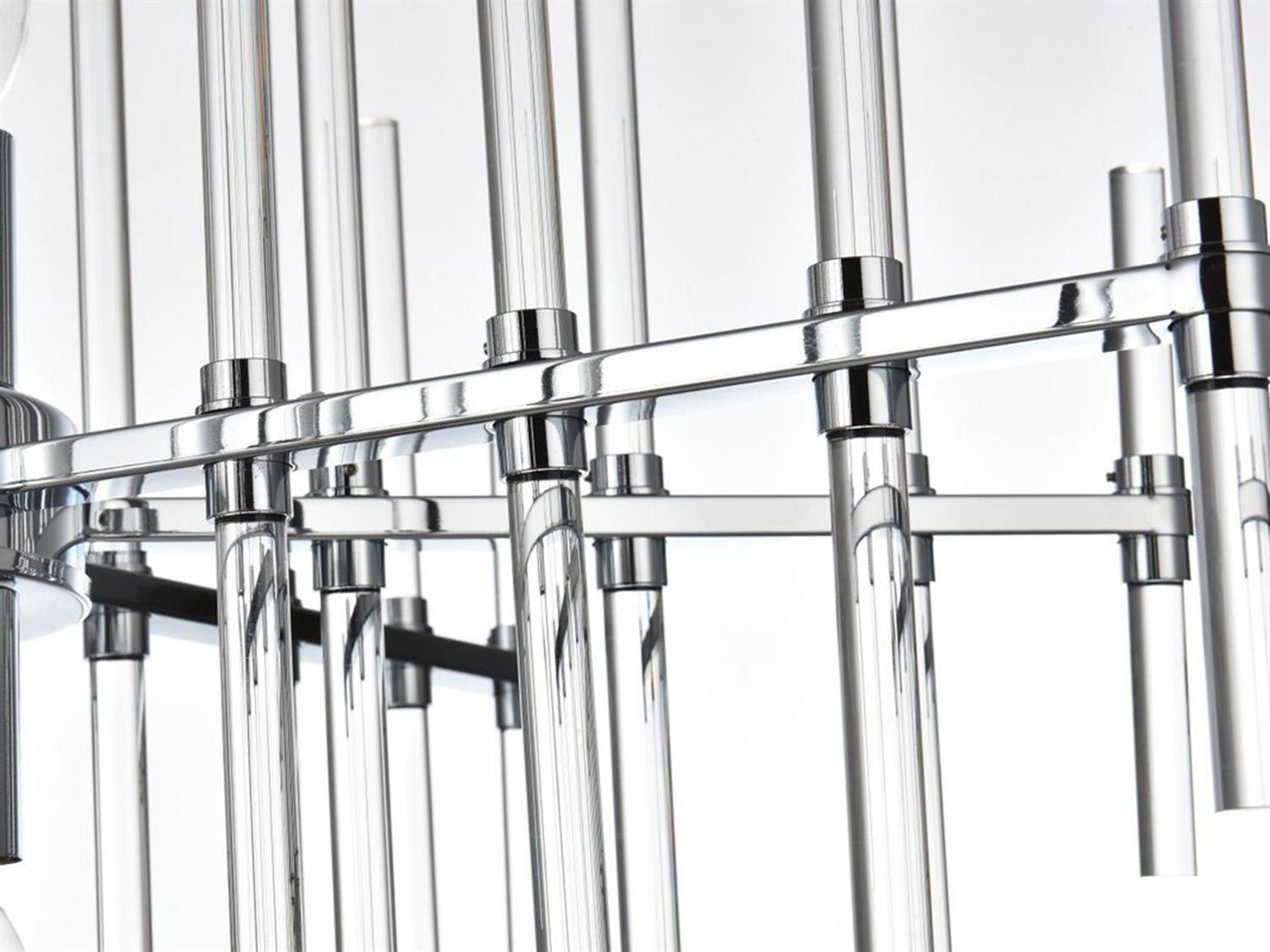 Elegant Lighting Sienna 8-Light Chrome Crystal Glass Pendant