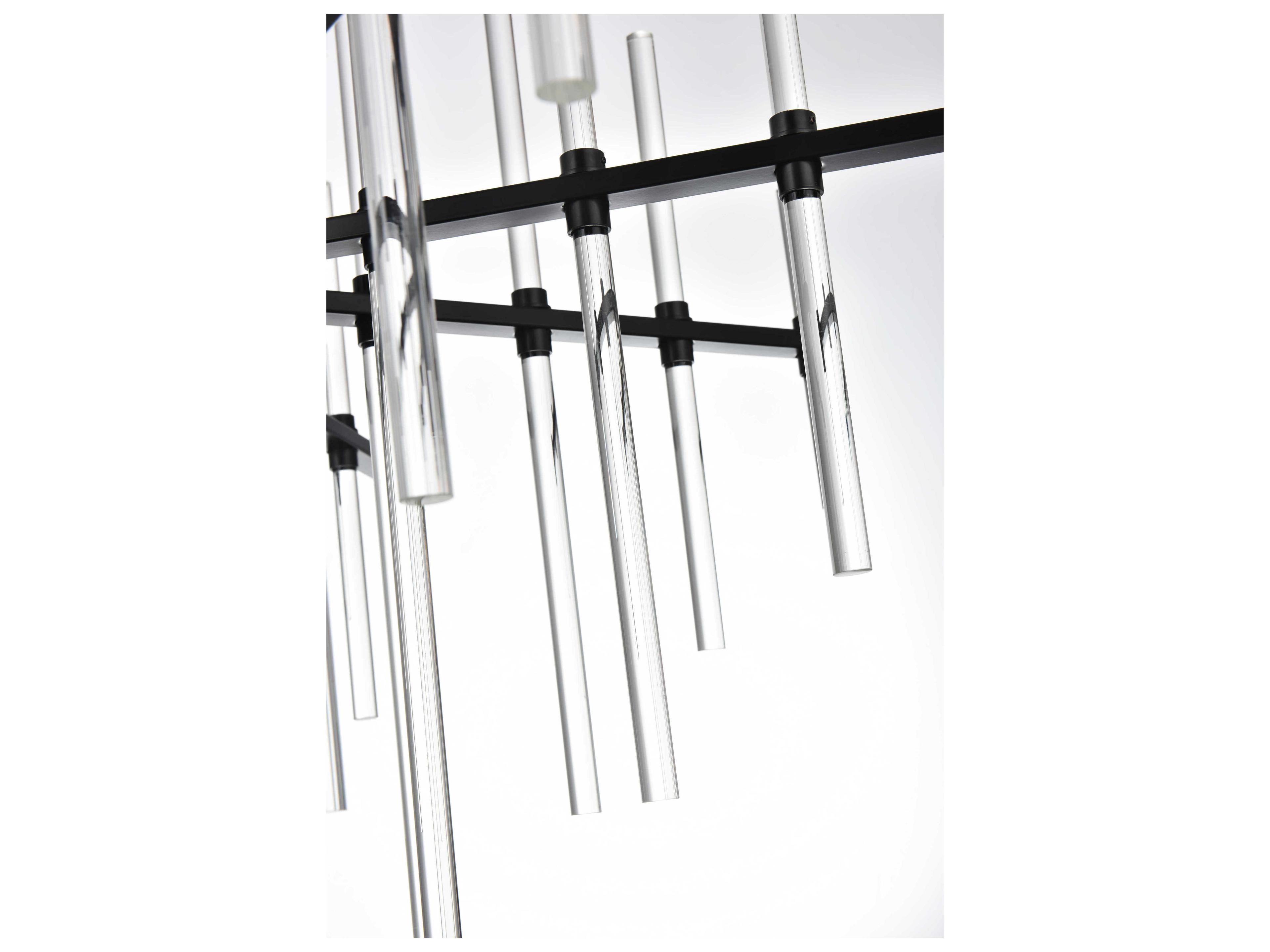 Elegant Lighting Sienna 8-Light Black Crystal Glass Pendant