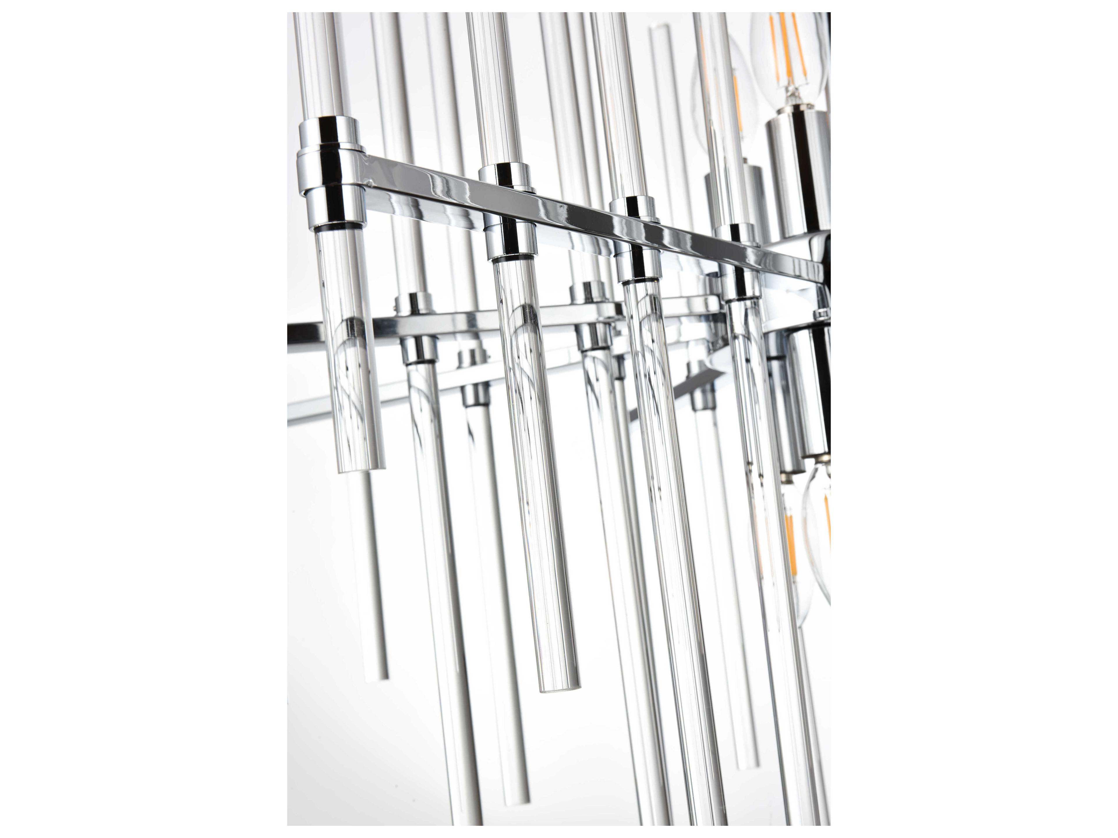 Elegant Lighting Sienna 8-Light Chrome Crystal Glass Pendant