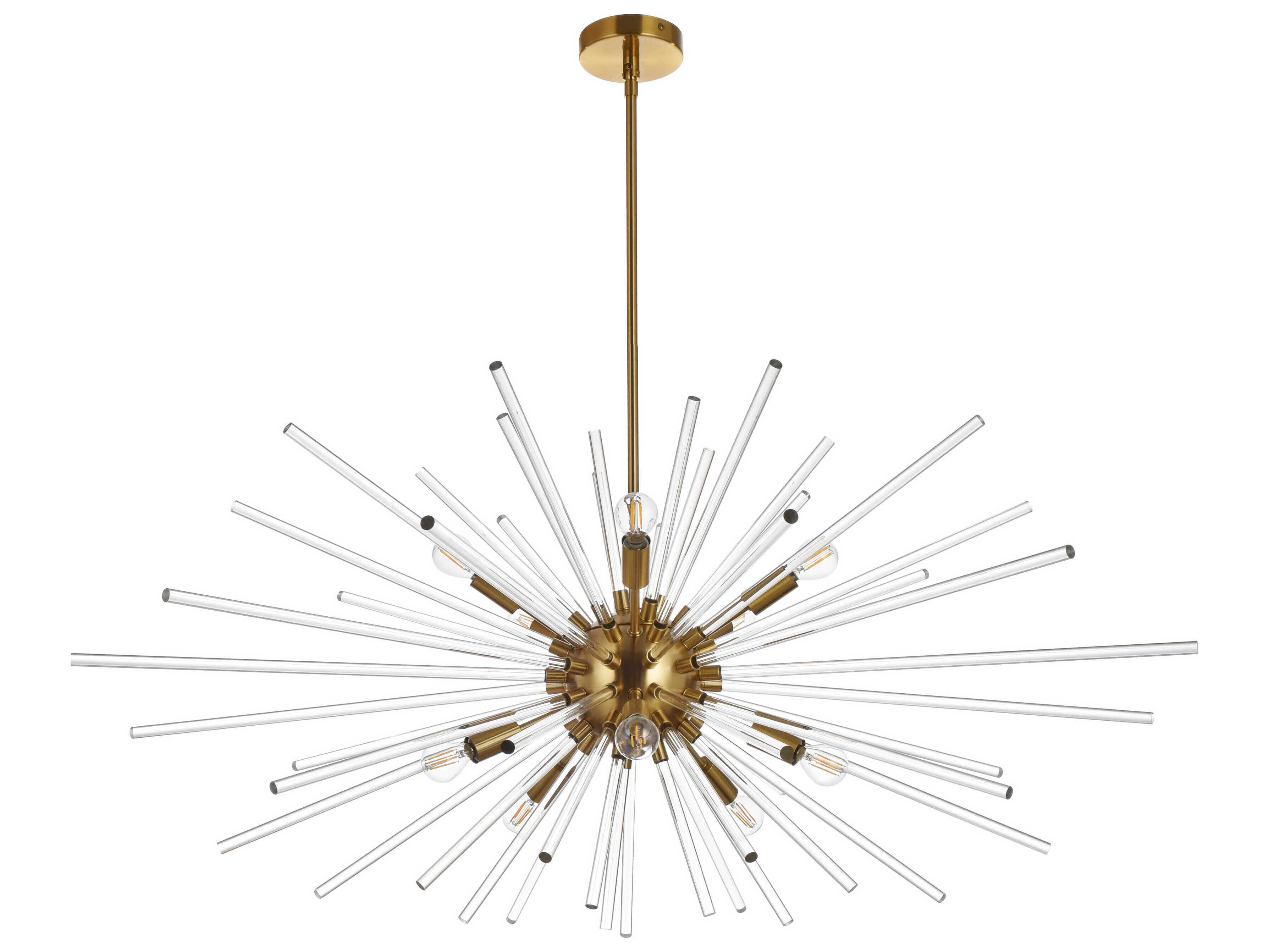 Elegant Lighting Sienna 10-Light Gold Crystal Glass Sputnik Pendant