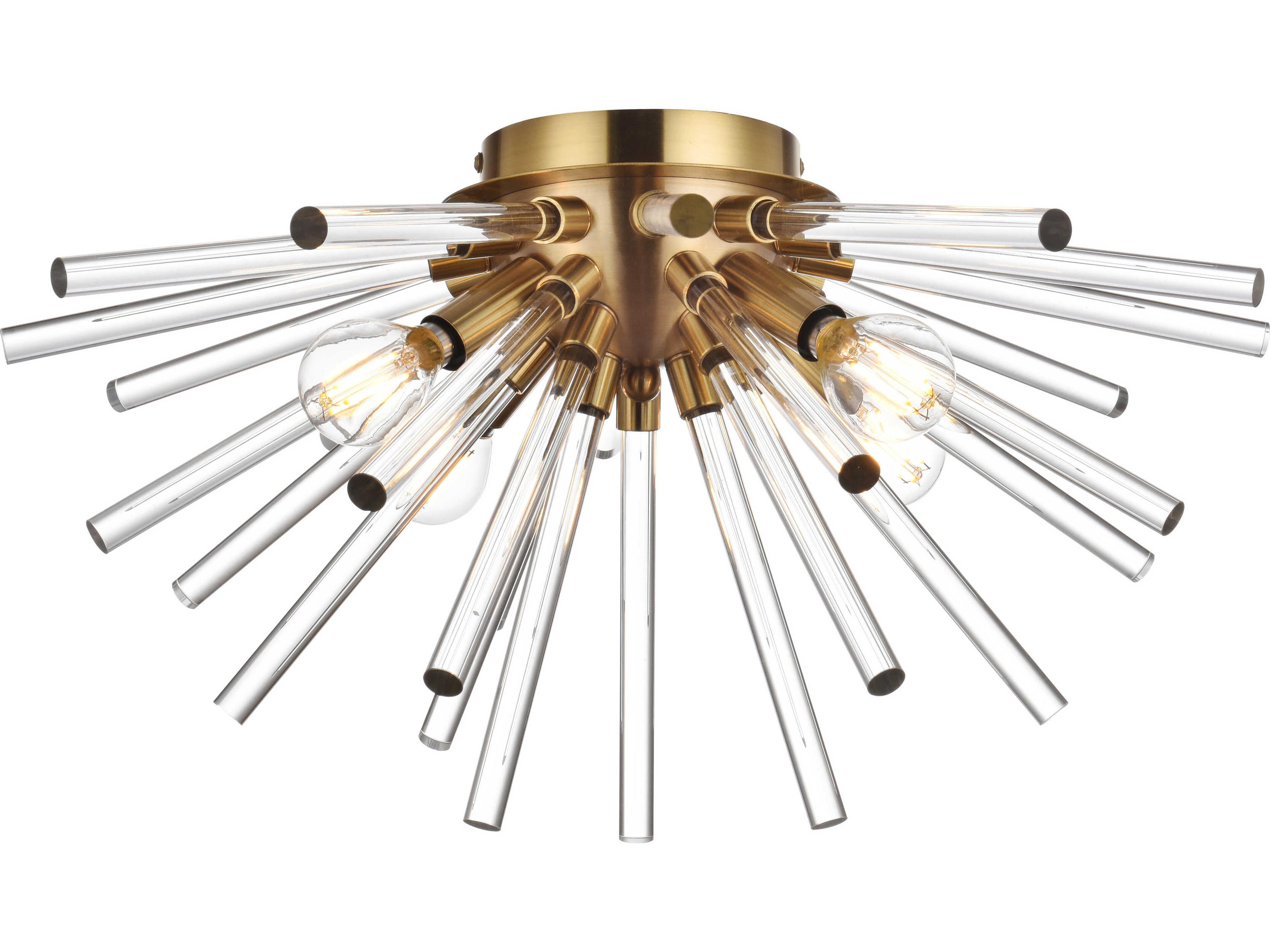 Elegant Lighting Sienna 4-Light Gold Crystal Glass Wall Sconce