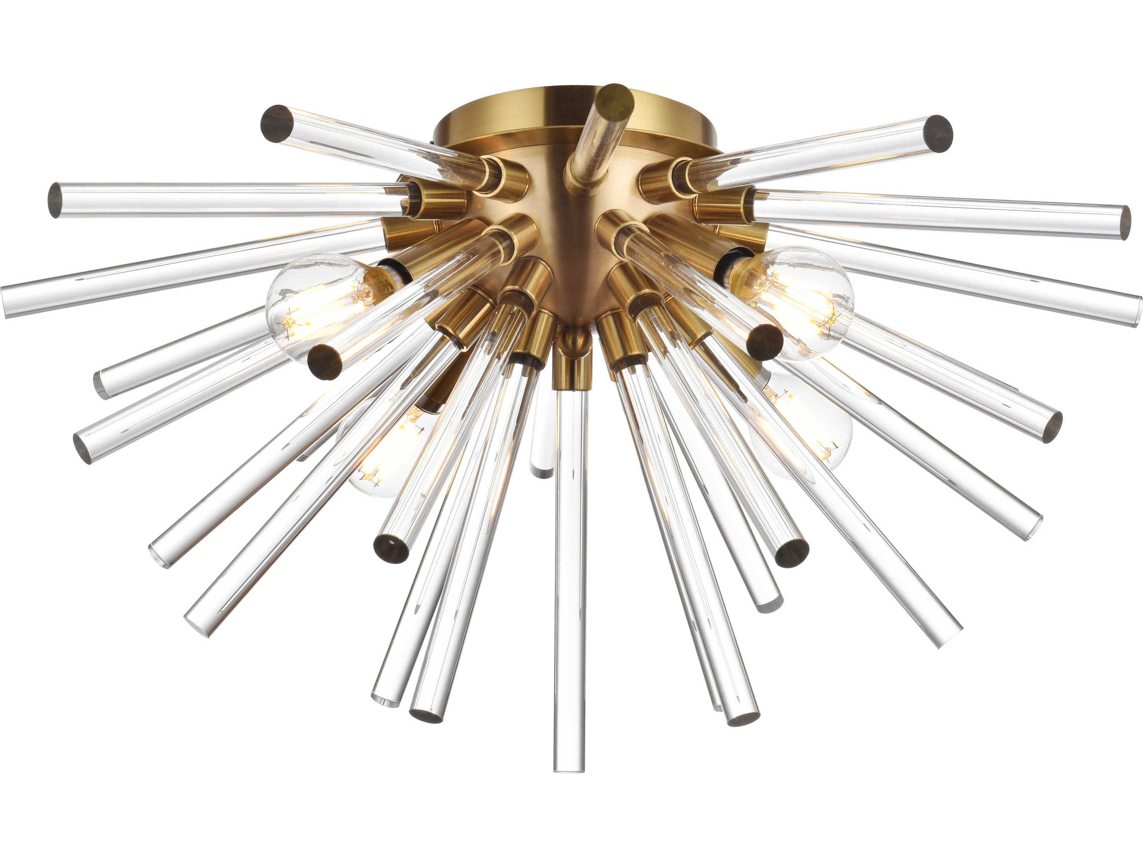 Elegant Lighting Sienna 4-Light Gold Crystal Glass Wall Sconce