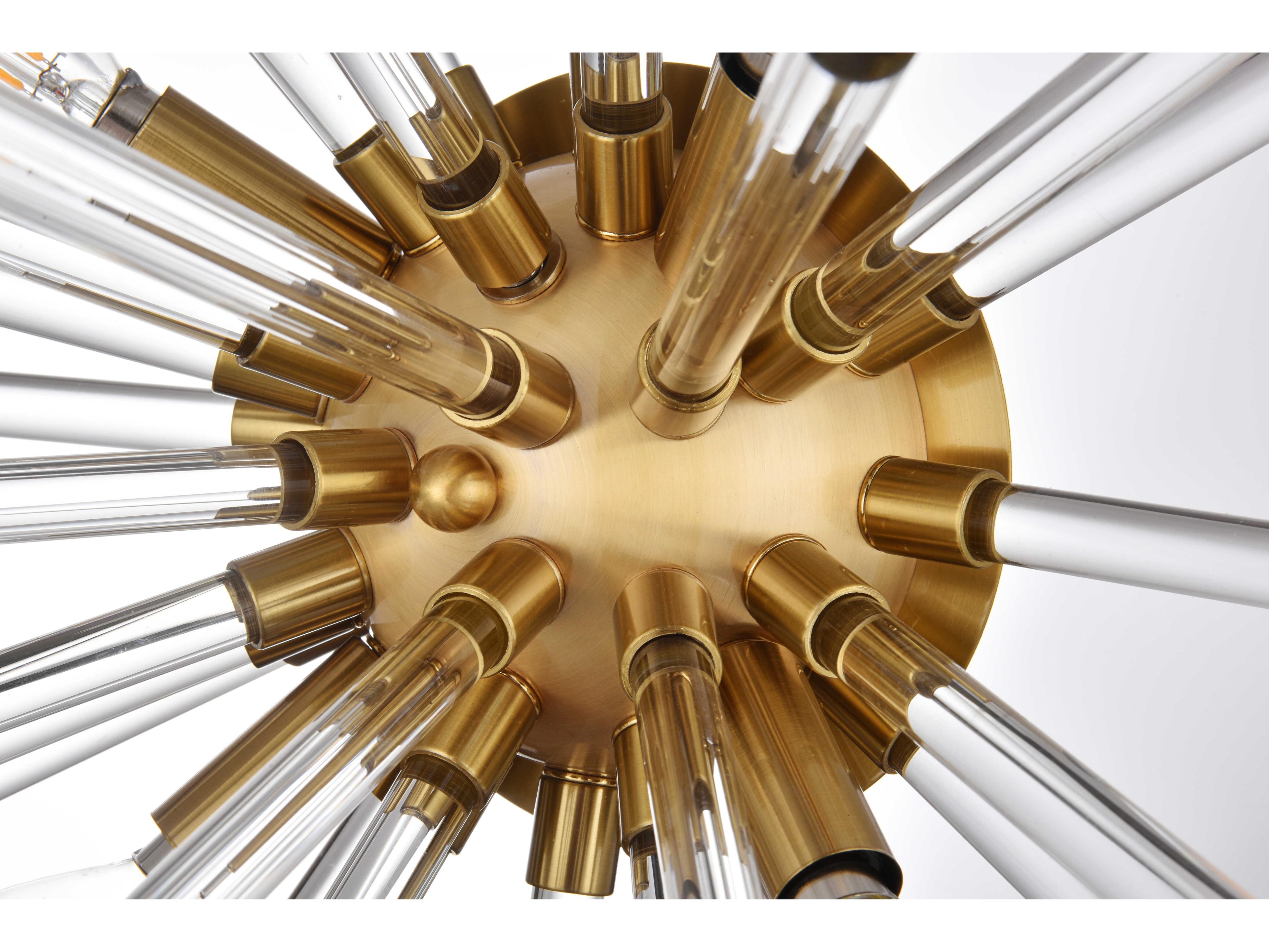 Elegant Lighting Sienna 4-Light Gold Crystal Glass Wall Sconce