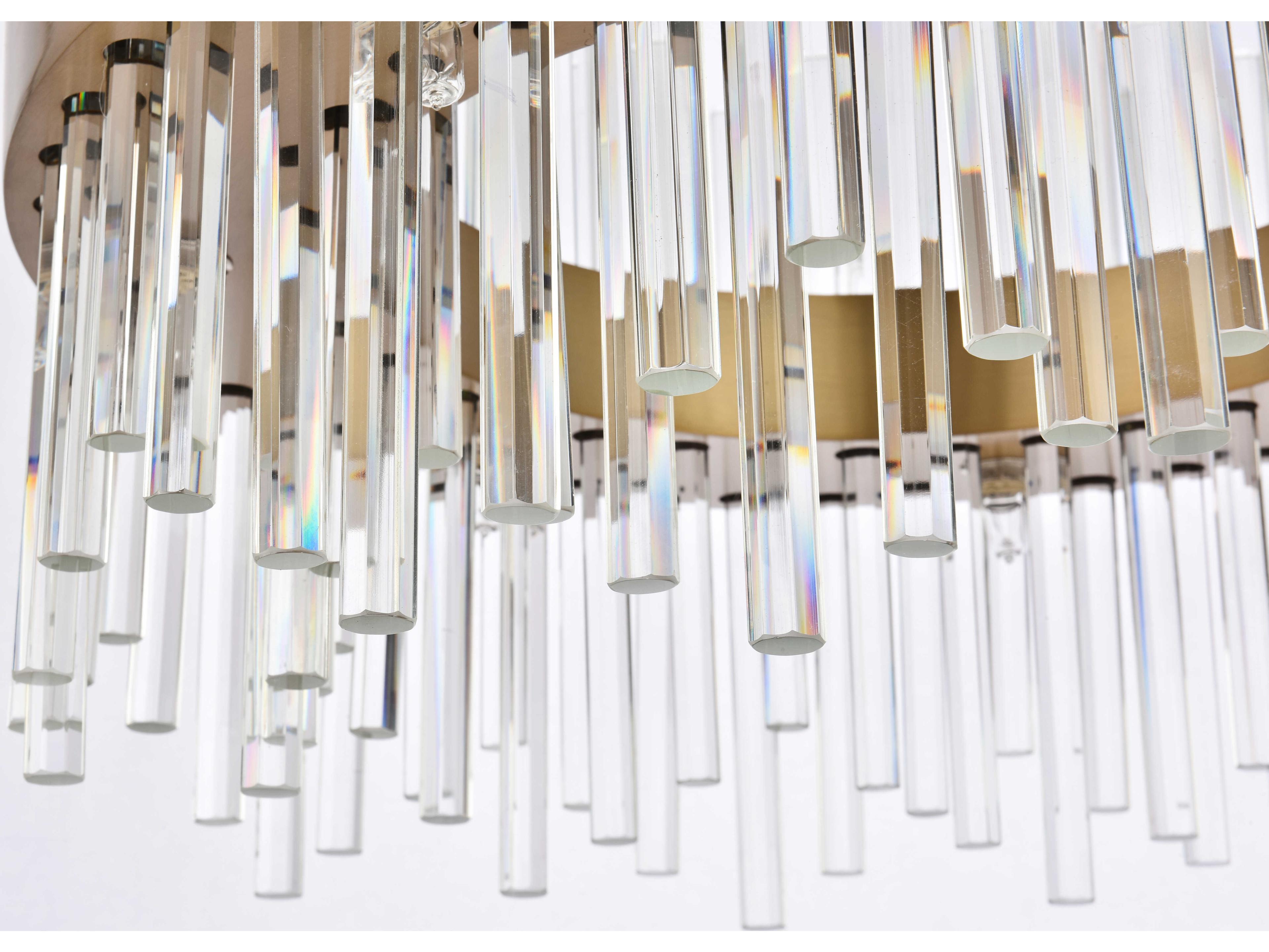 Elegant Lighting Dallas 14-Light Gold Crystal Glass Round Pendant