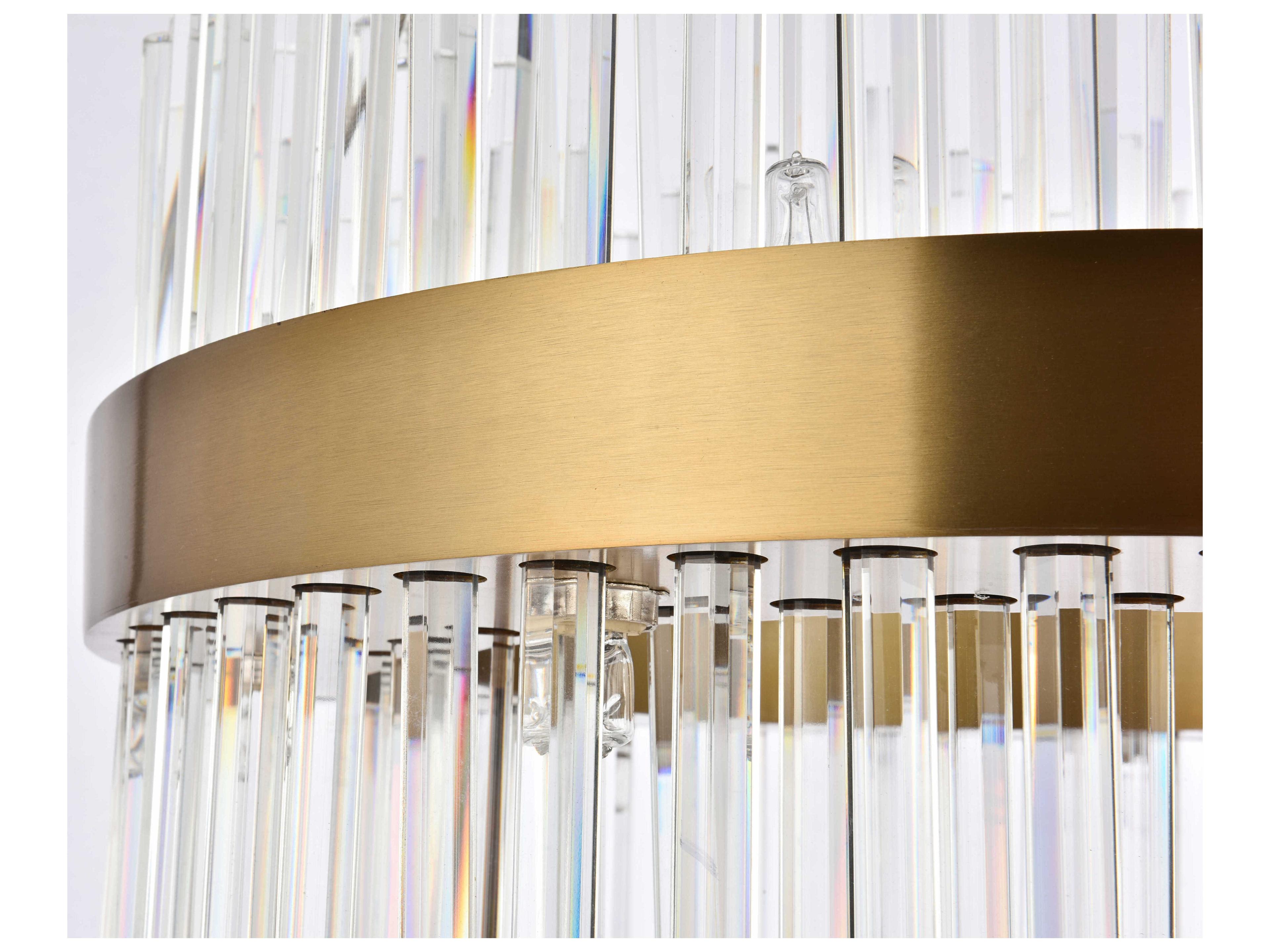 Elegant Lighting Dallas 14-Light Gold Crystal Glass Round Pendant