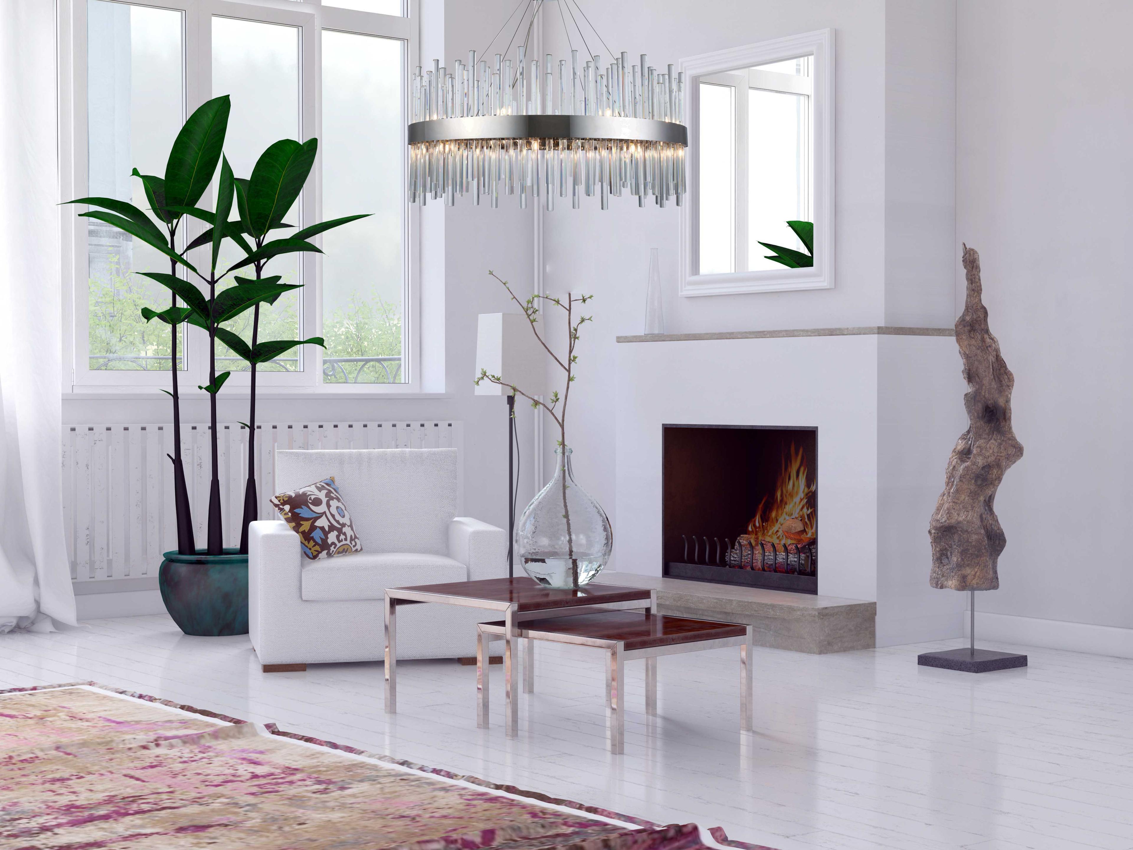 Elegant Lighting Dallas 18-Light Chrome Clear Crystal Drum Pendant