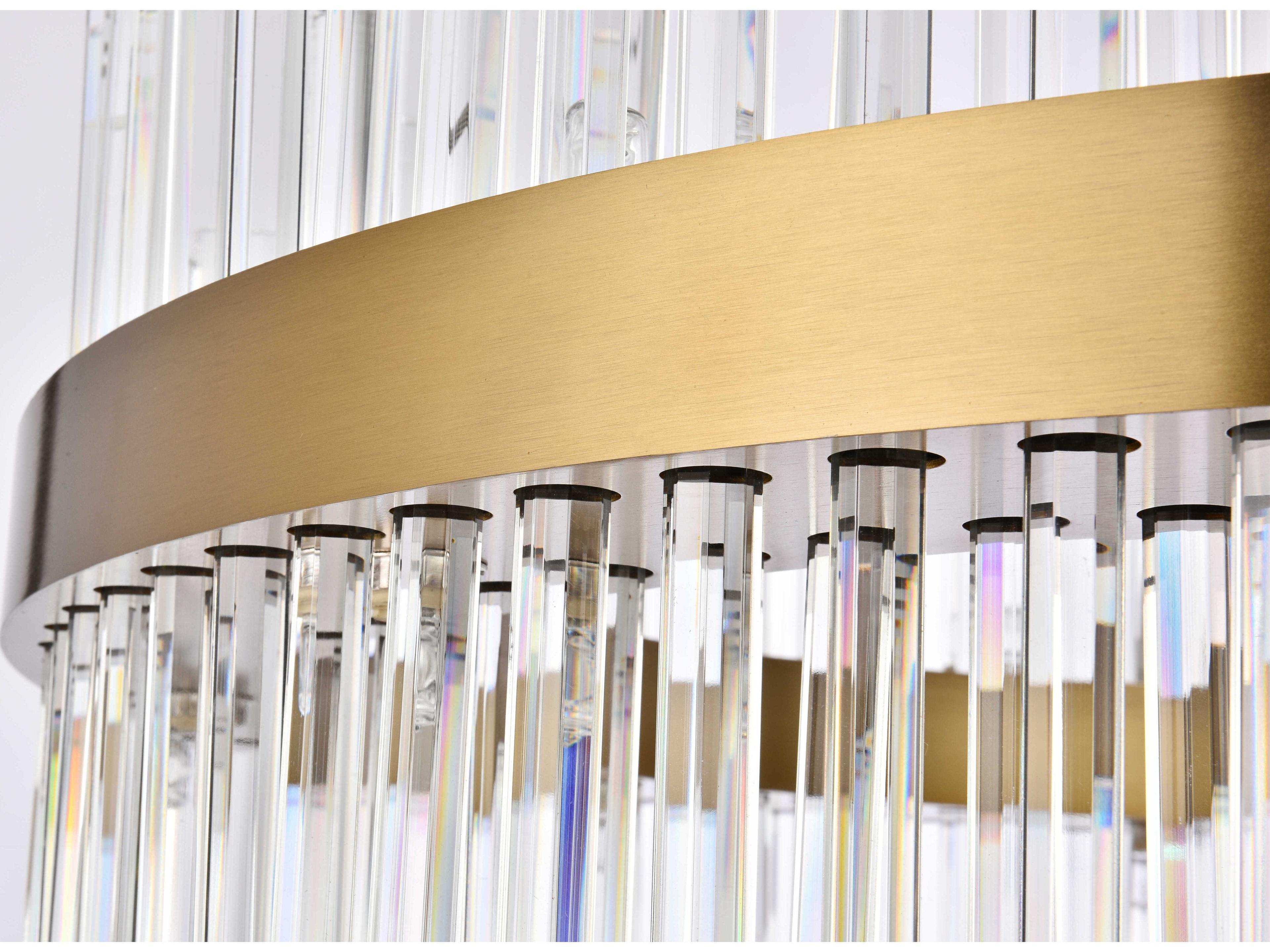 Elegant Lighting Dallas 18-Light8-Light Gold Crystal Glass Round Pendant