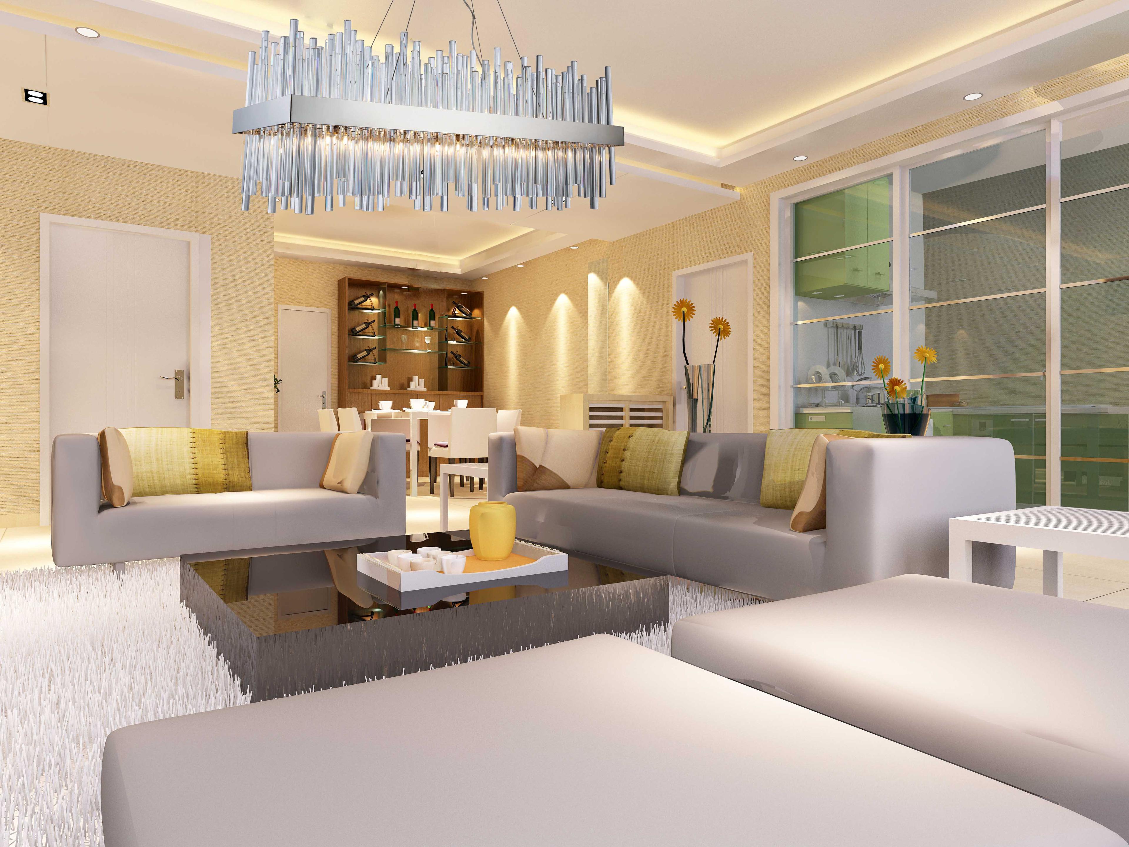 Elegant Lighting Dallas 20-Light Chrome Clear Crystal Linear Island Pendant