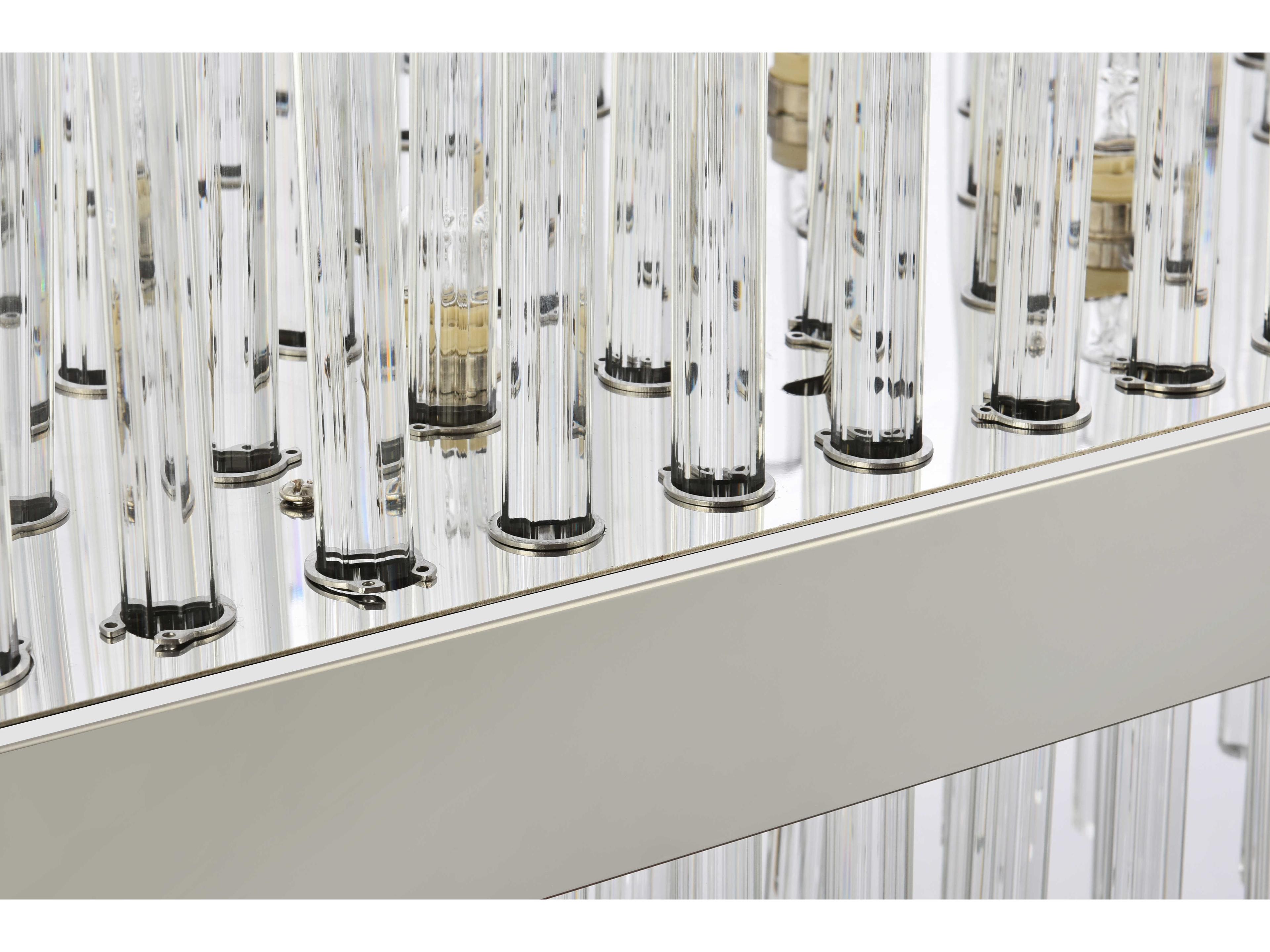 Elegant Lighting Dallas 28-Light Chrome Crystal Linear Island Pendant