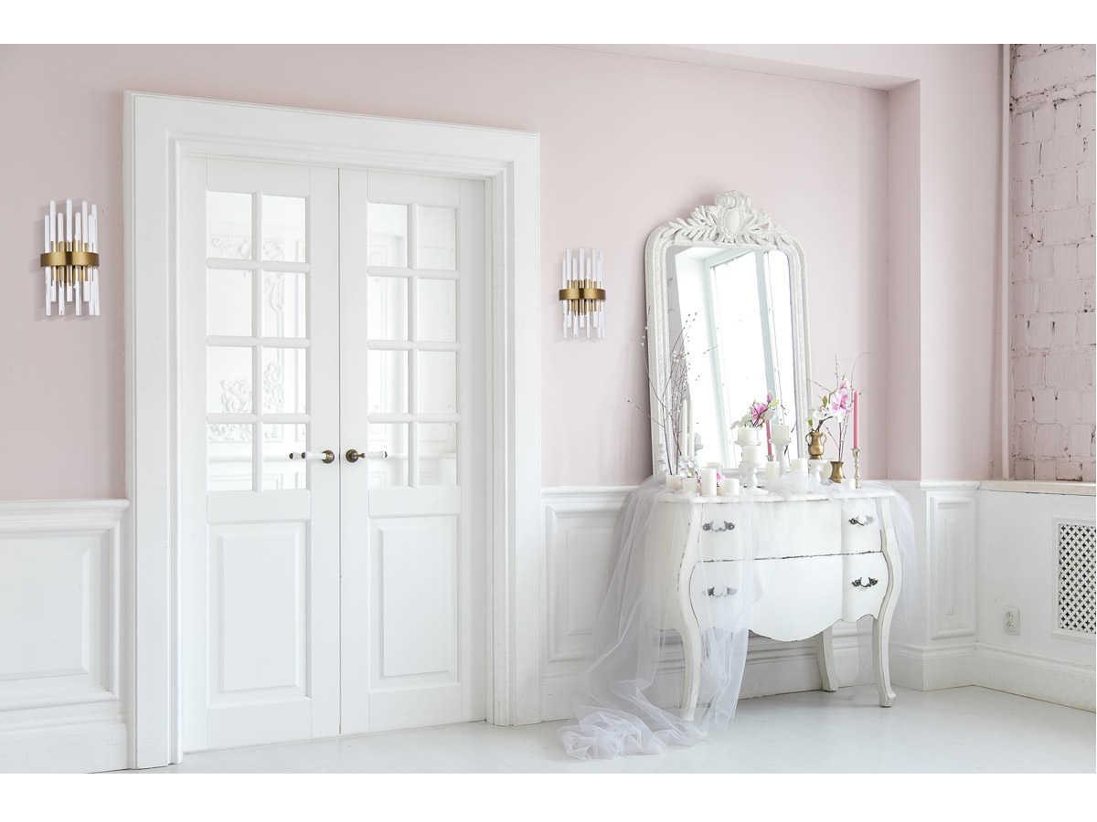 Elegant Lighting Dallas 2-Light Gold & Clear Crystal Wall Sconce