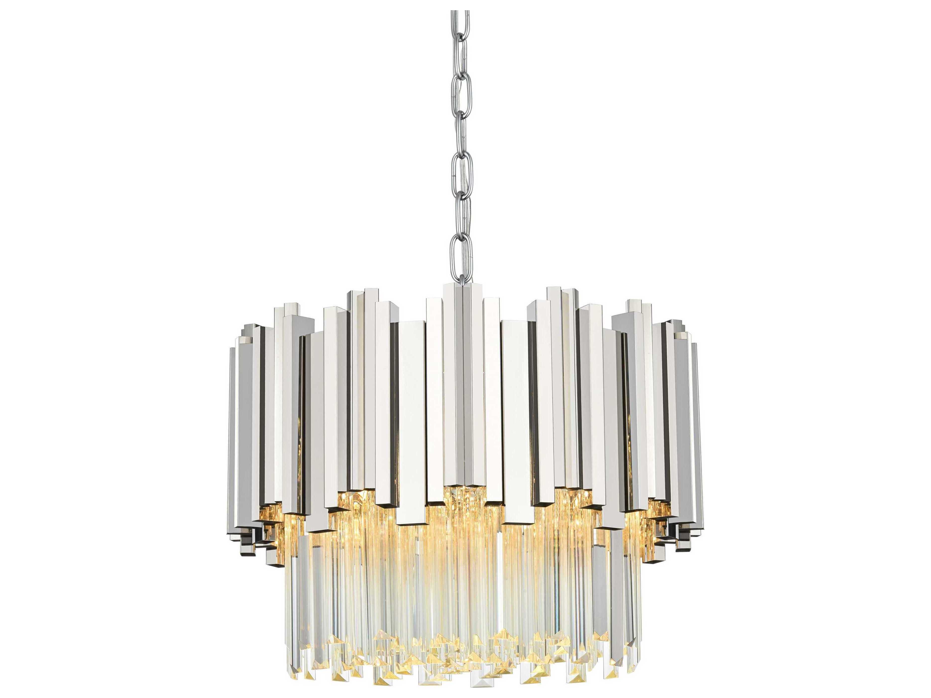 Elegant Lighting Willow 4-Light Chrome Drum Chandelier