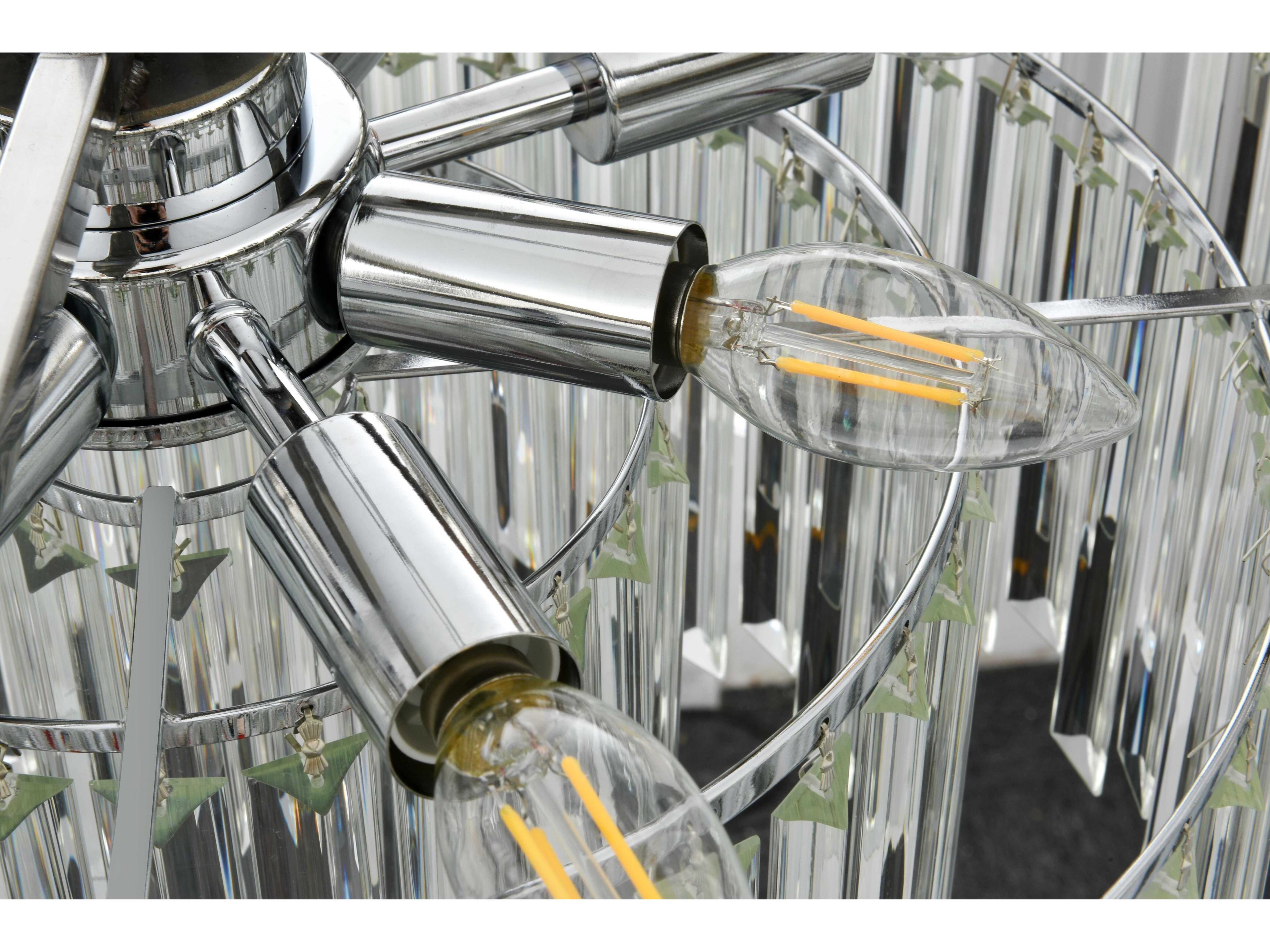 Elegant Lighting Willow 8-Light Chrome Drum Chandelier