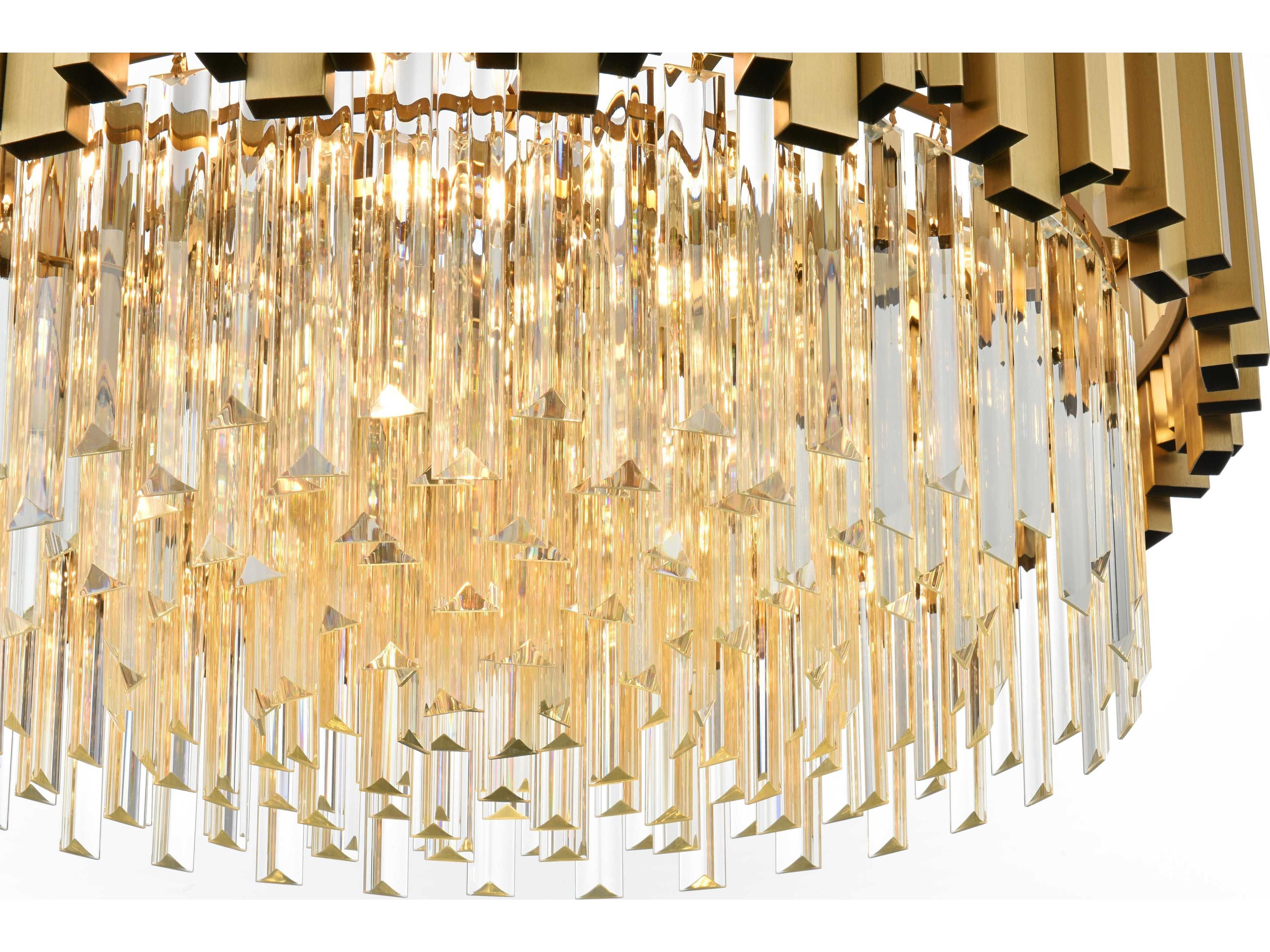 Elegant Lighting Willow 8-Light Satin Gold Drum Chandelier