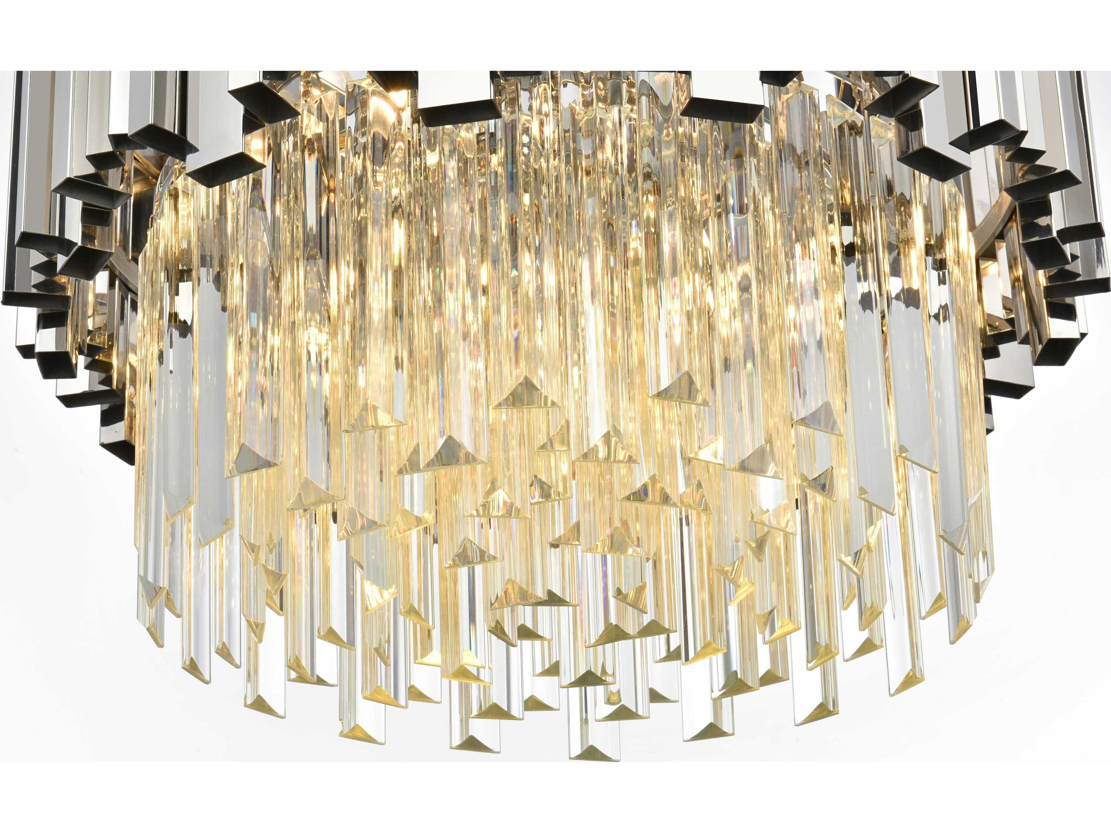 Elegant Lighting Willow 4-Light Chrome Drum Semi Flush Mount