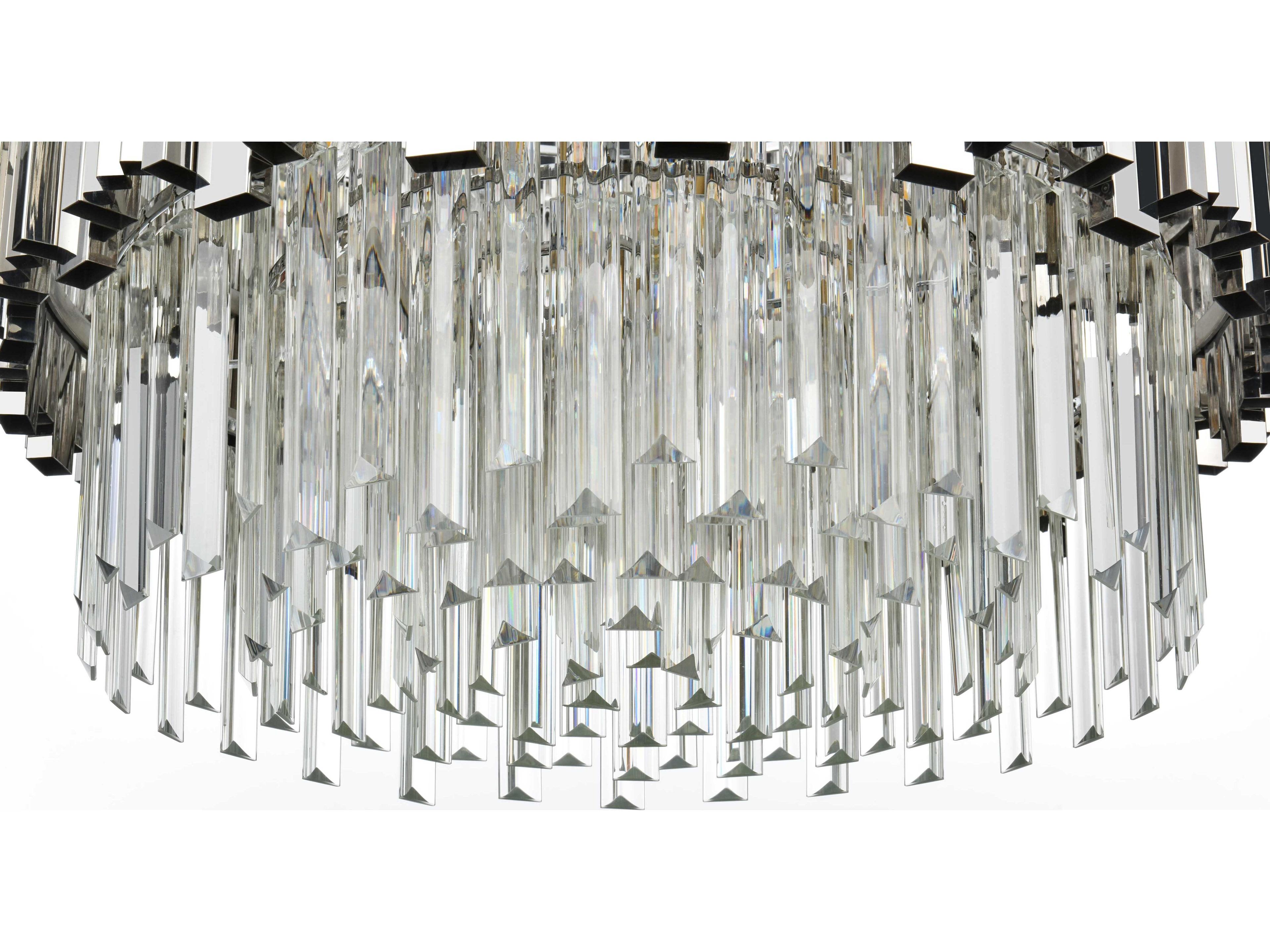 Elegant Lighting Willow 12-Light Chrome Drum Tiered Chandelier