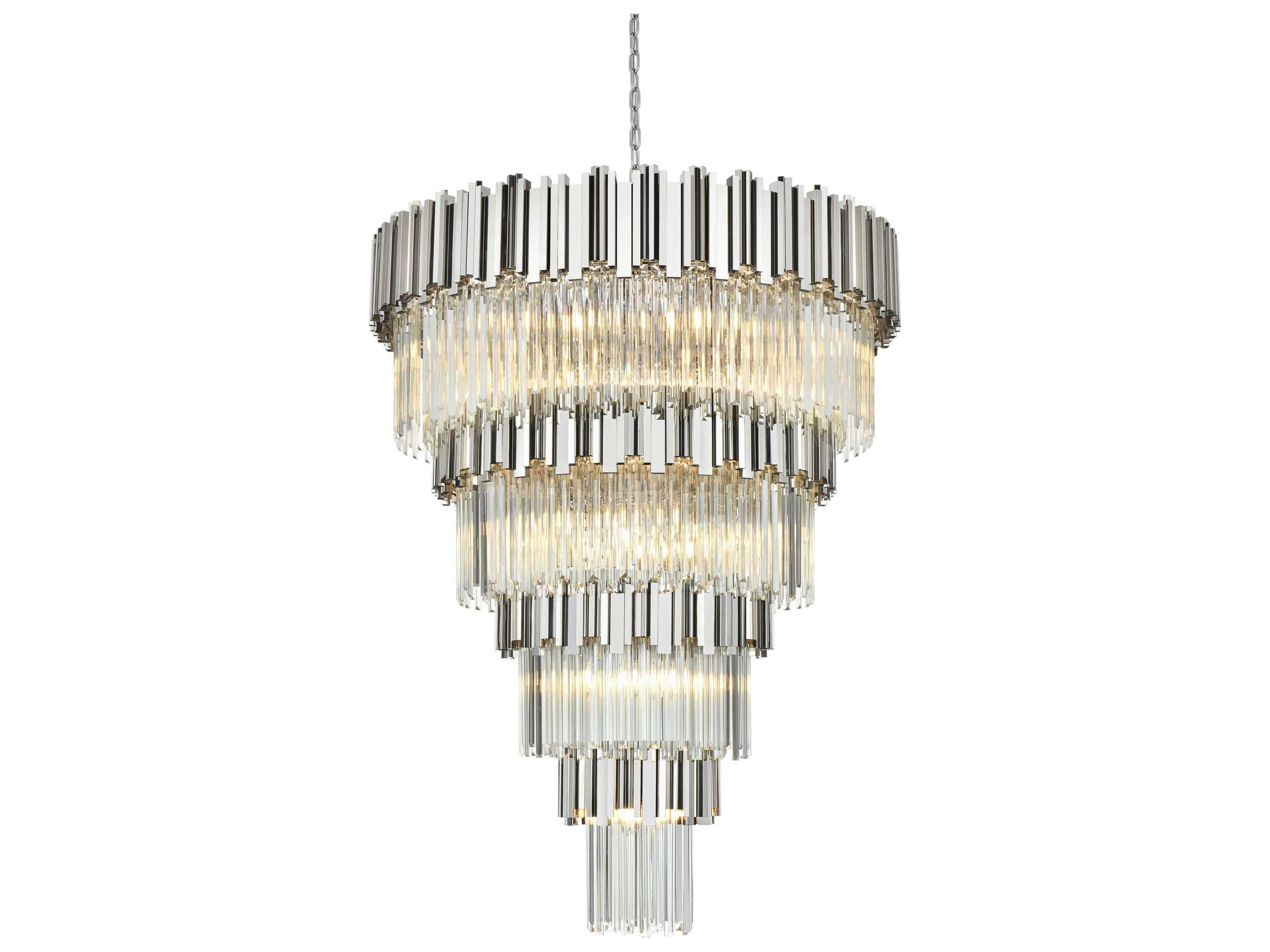 Elegant Lighting Willow 27-Light Chrome Tiered Chandelier