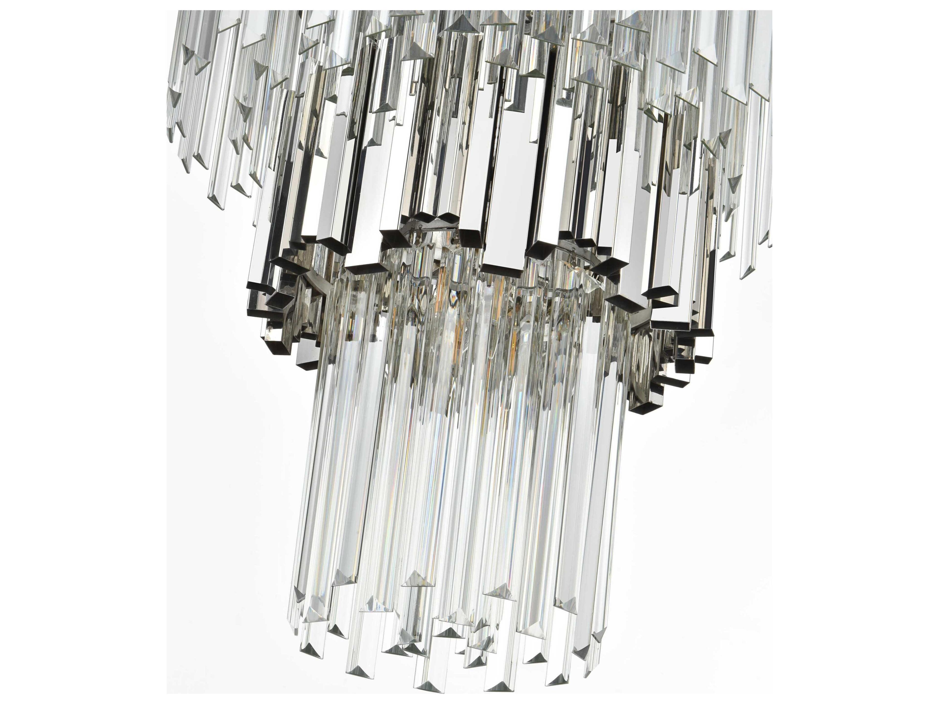 Elegant Lighting Willow 27-Light Chrome Tiered Chandelier