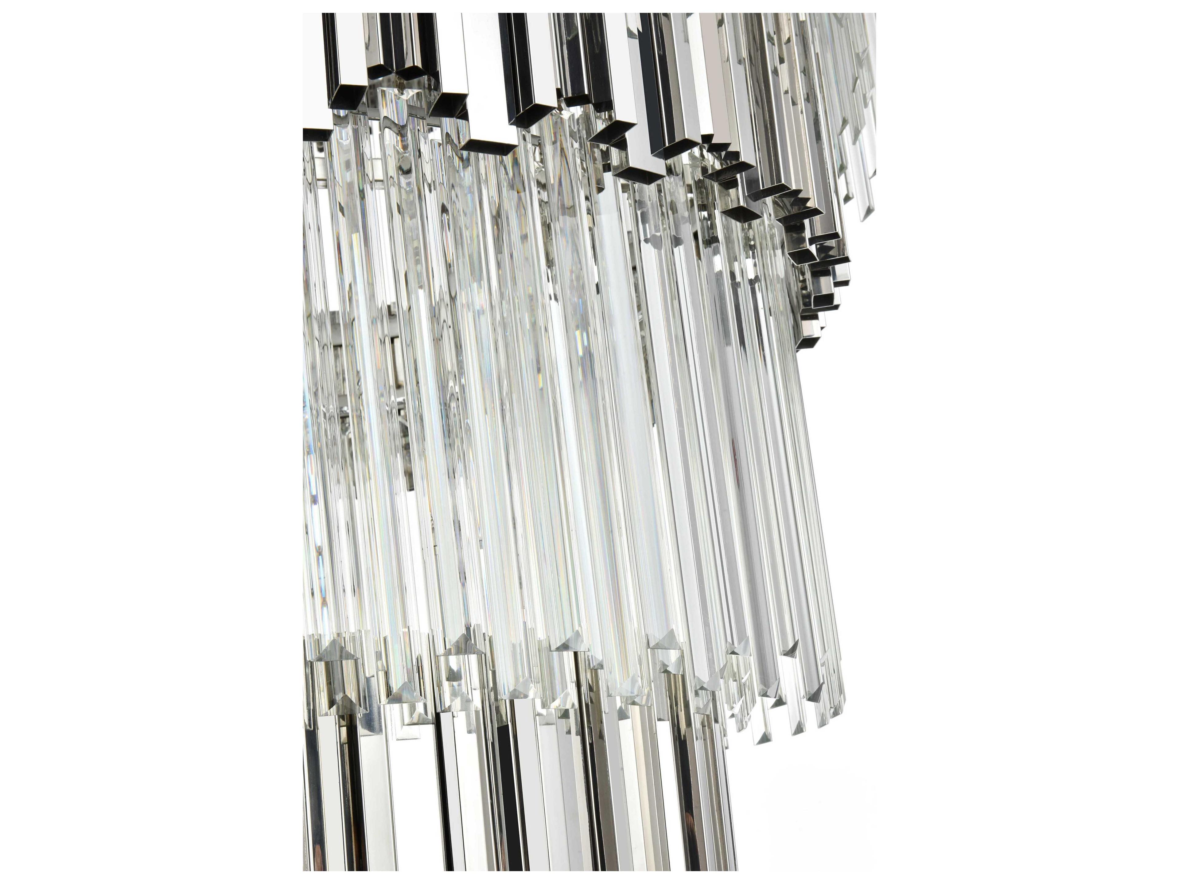 Elegant Lighting Willow 39-Light Chrome Tiered Chandelier
