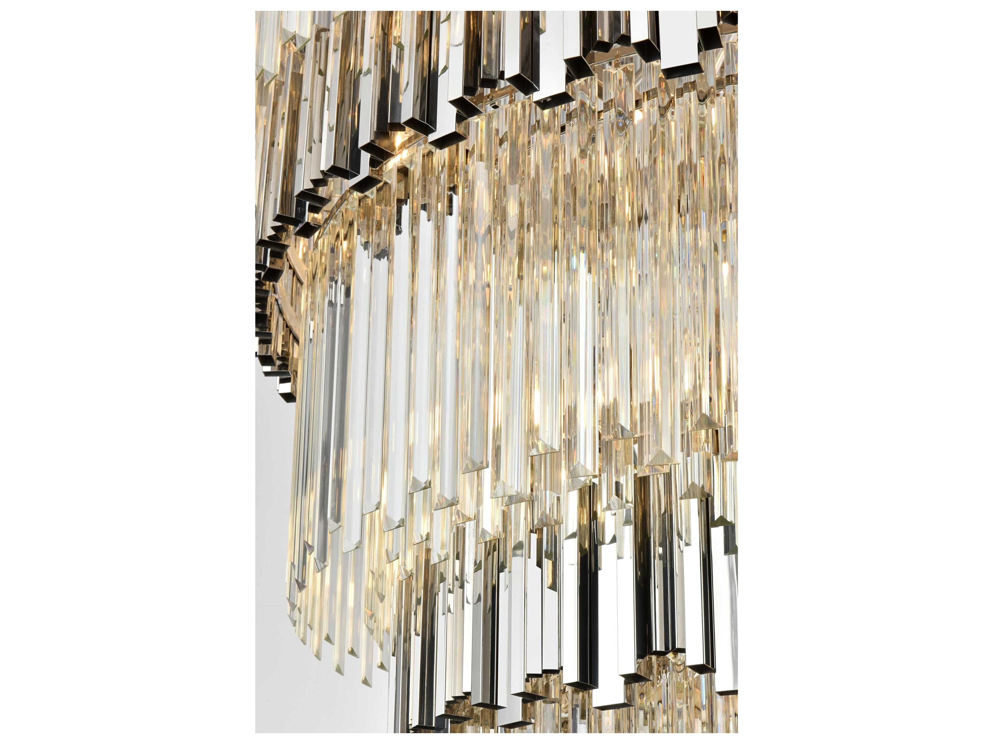 Elegant Lighting Willow 39-Light Chrome Tiered Chandelier