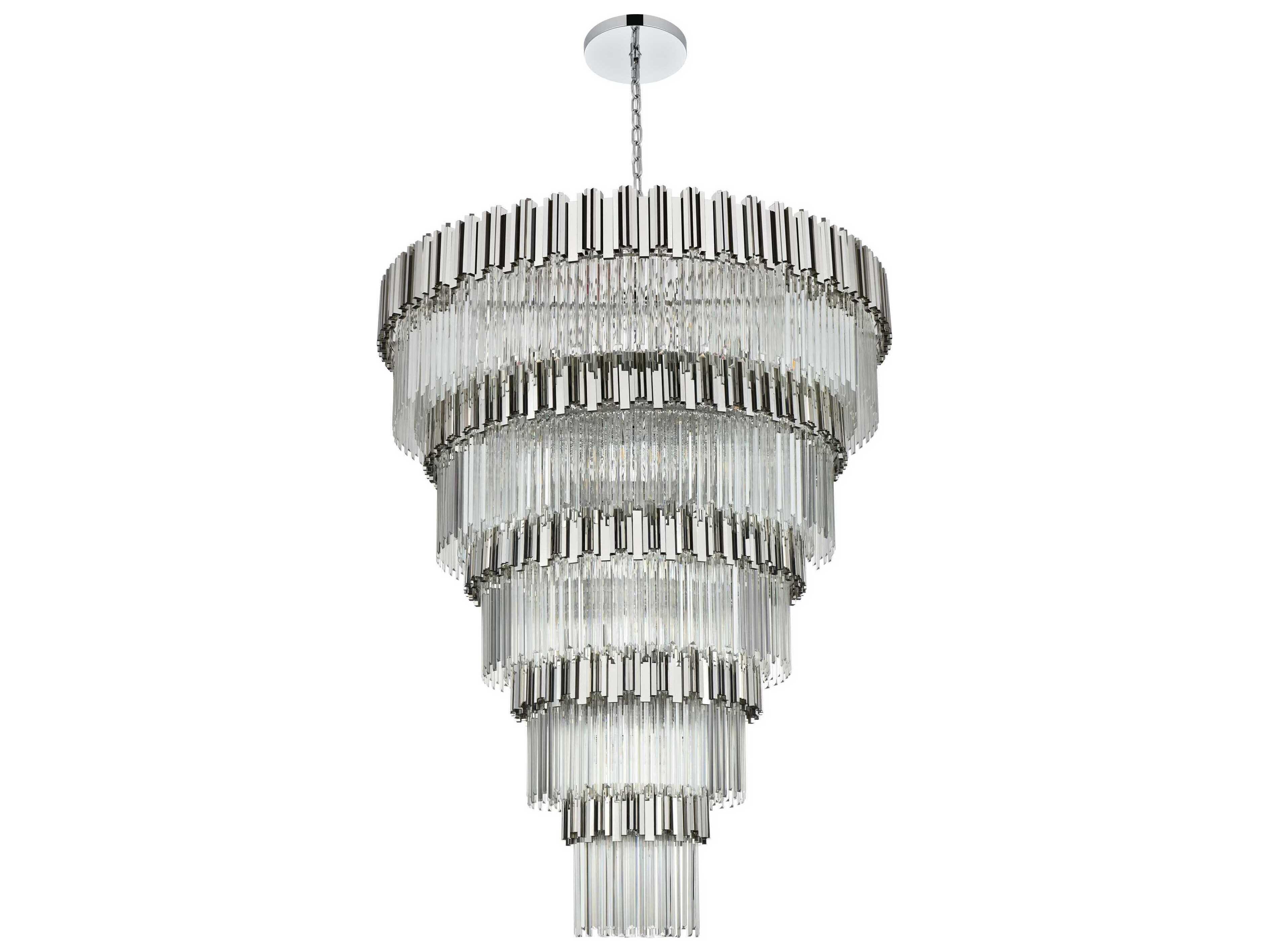 Elegant Lighting Willow 43-Light Chrome Tiered Chandelier