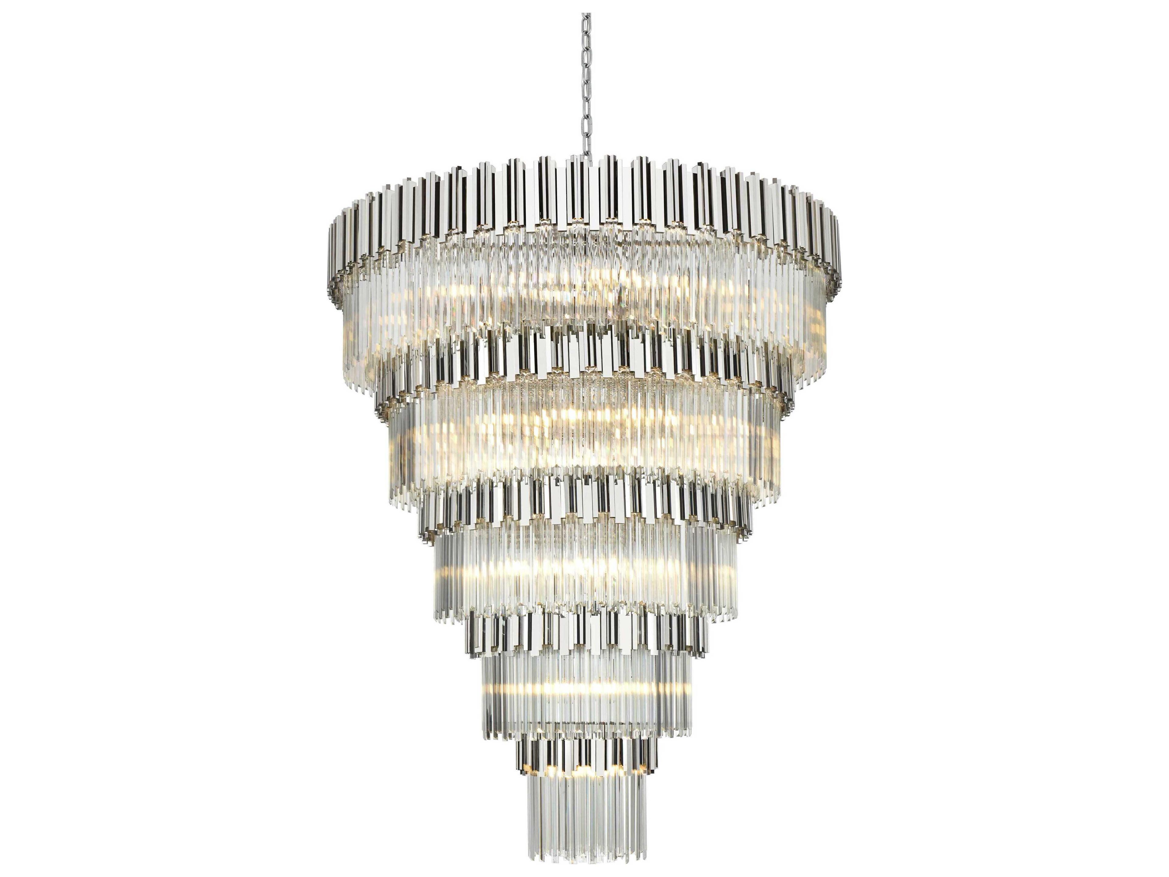 Elegant Lighting Willow 43-Light Chrome Tiered Chandelier