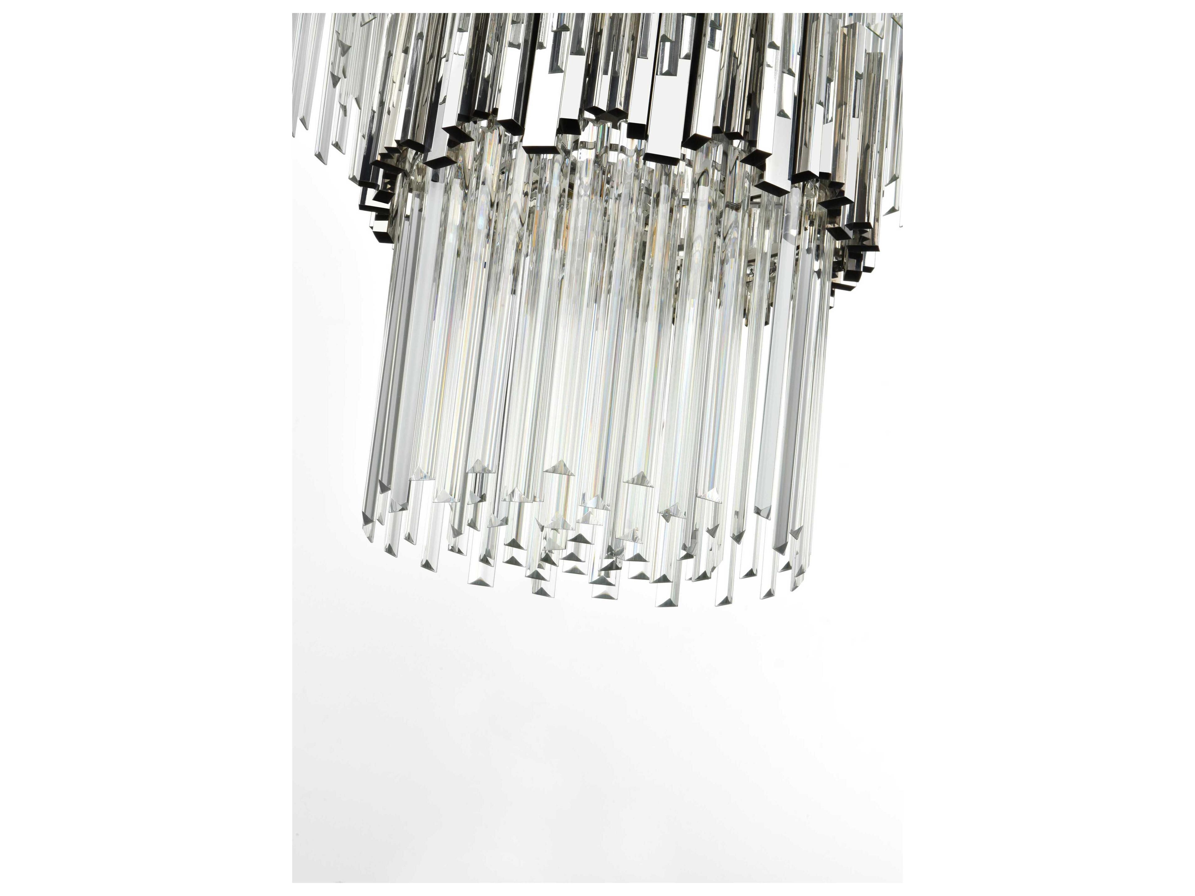 Elegant Lighting Willow 43-Light Chrome Tiered Chandelier