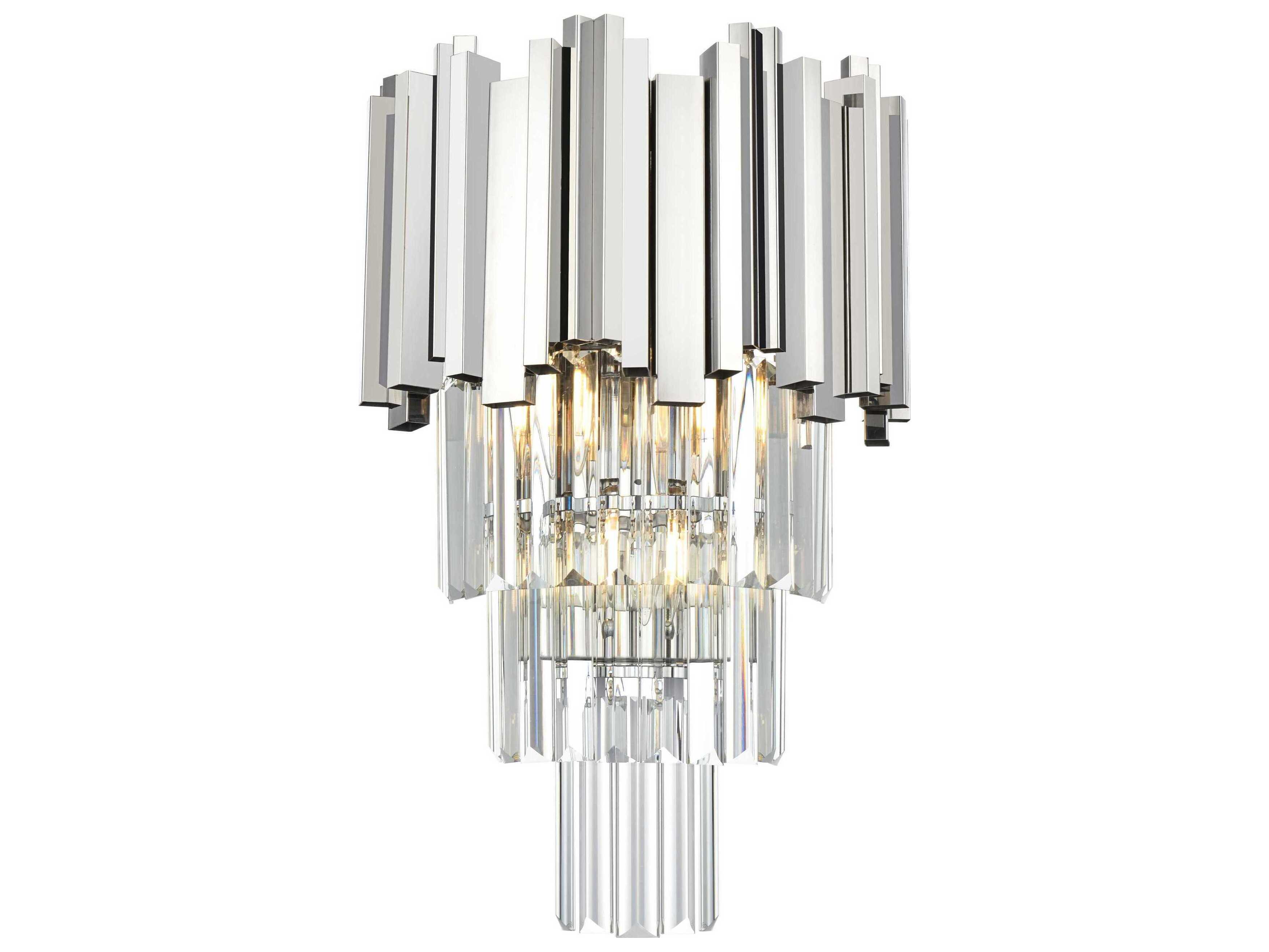Elegant Lighting Willow 3-Light Chrome Wall Sconce