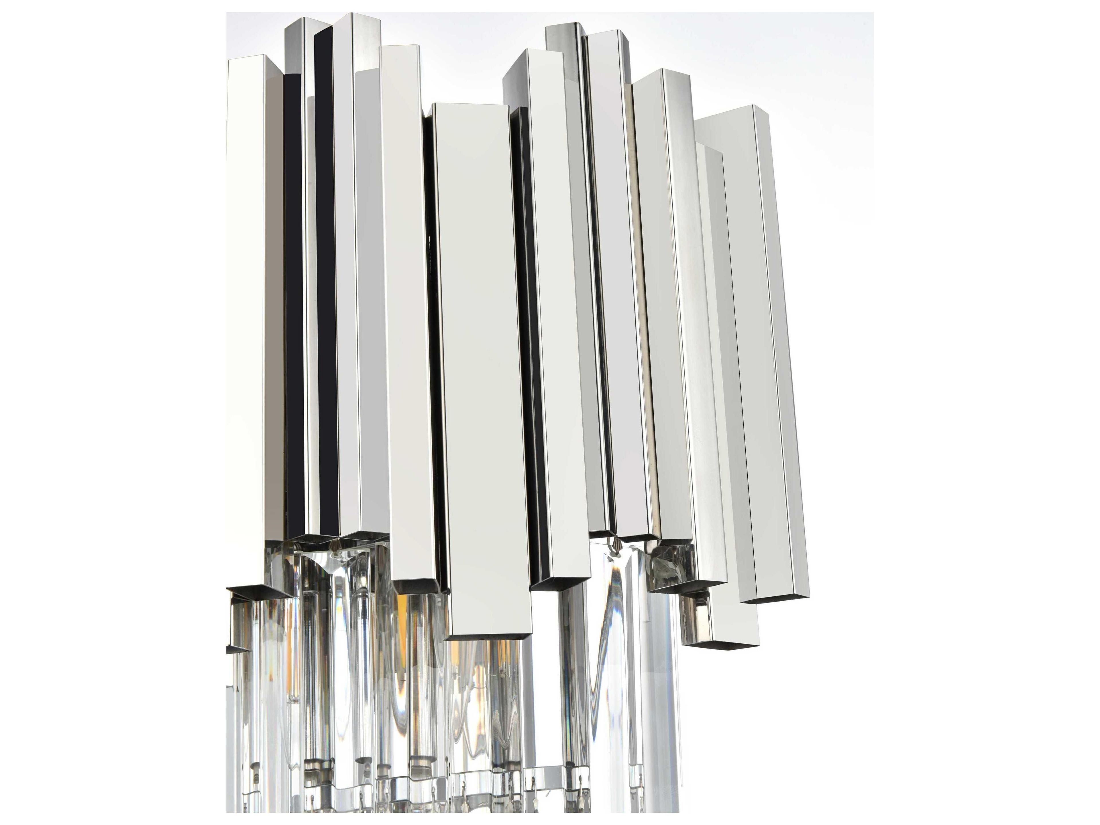 Elegant Lighting Willow 3-Light Chrome Wall Sconce