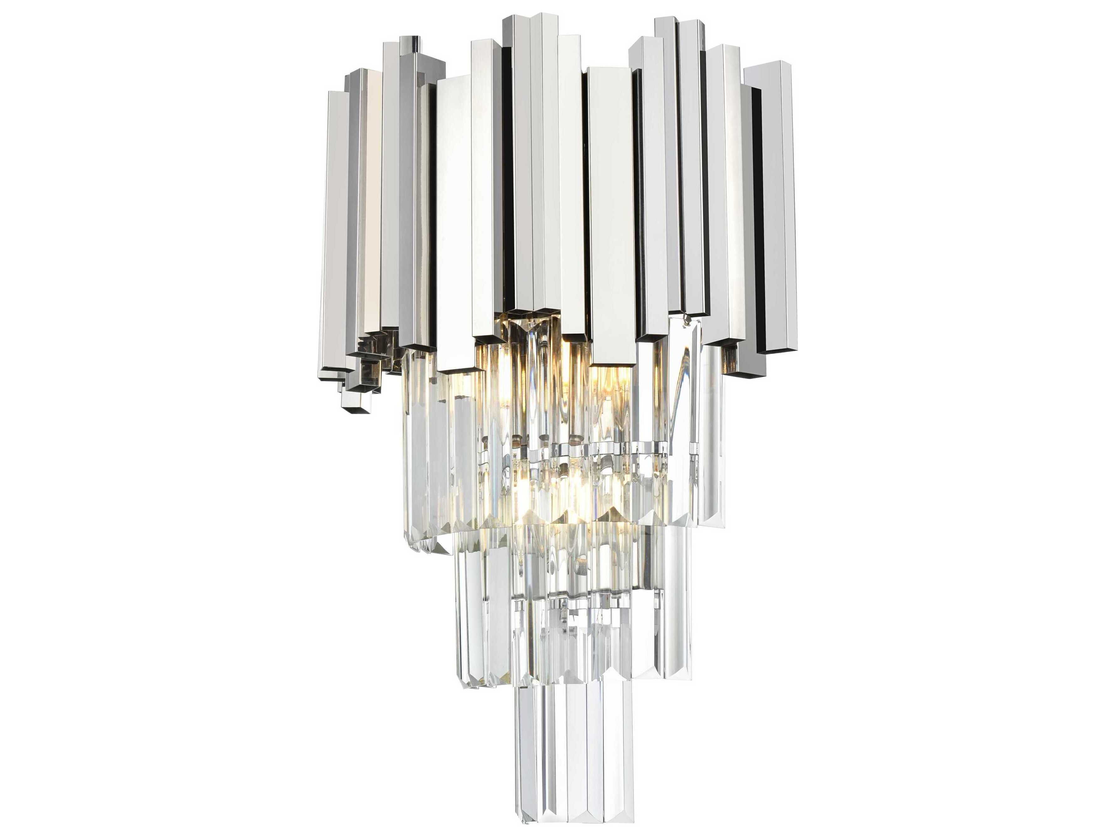 Elegant Lighting Willow 3-Light Chrome Wall Sconce