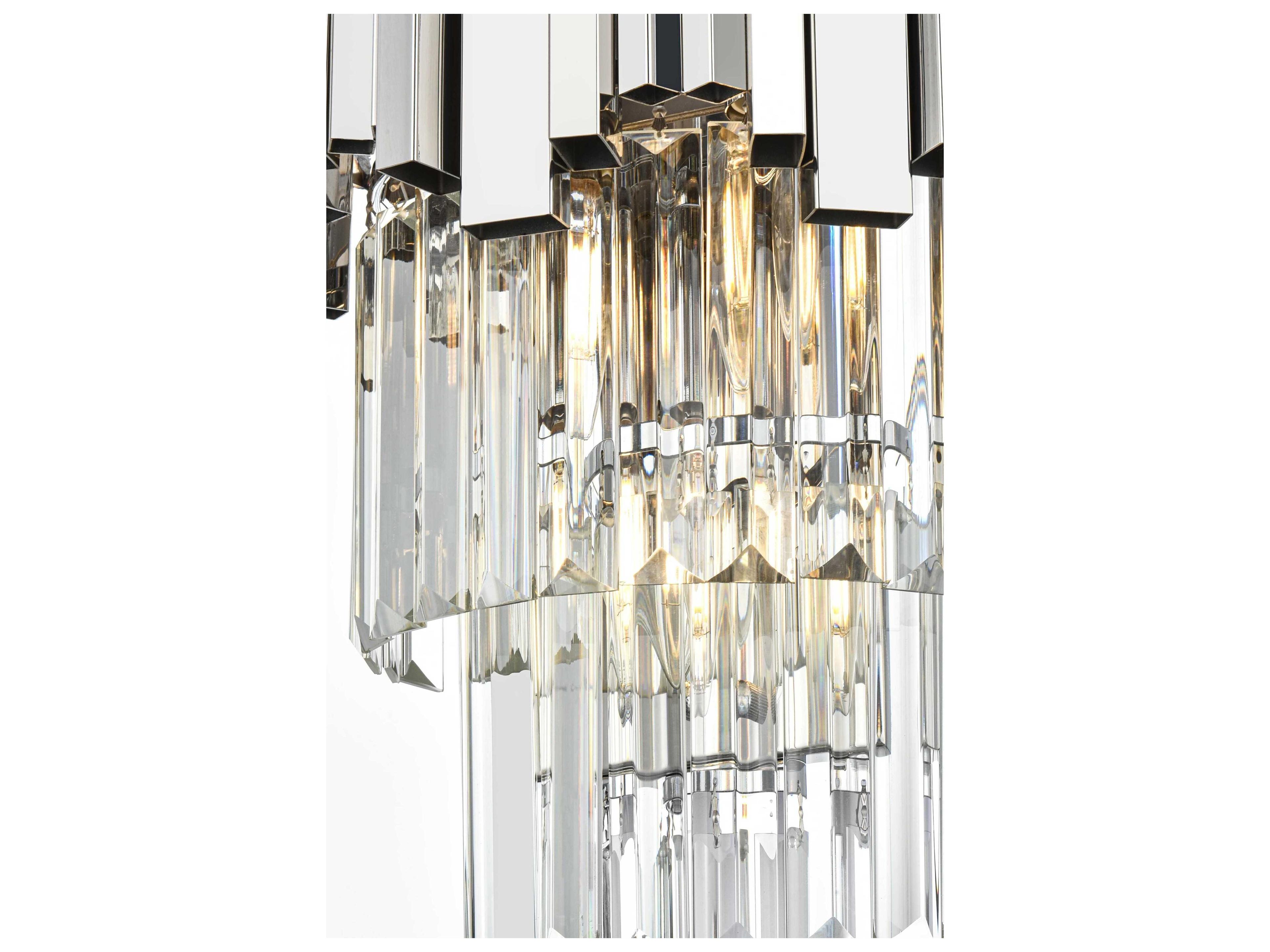 Elegant Lighting Willow 3-Light Chrome Wall Sconce