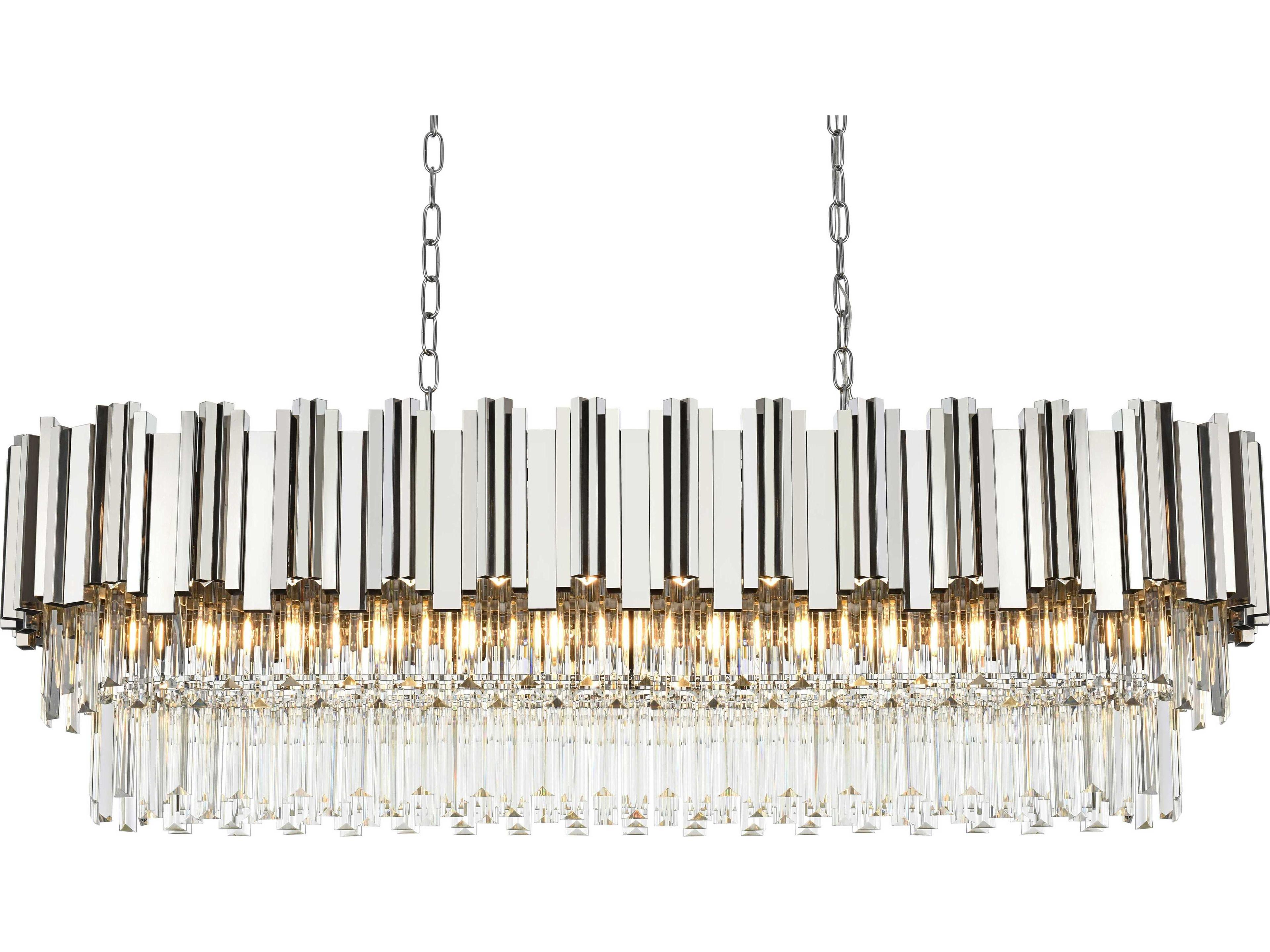 Elegant Lighting Willow 12-Light Chrome Tiered Island Pendant